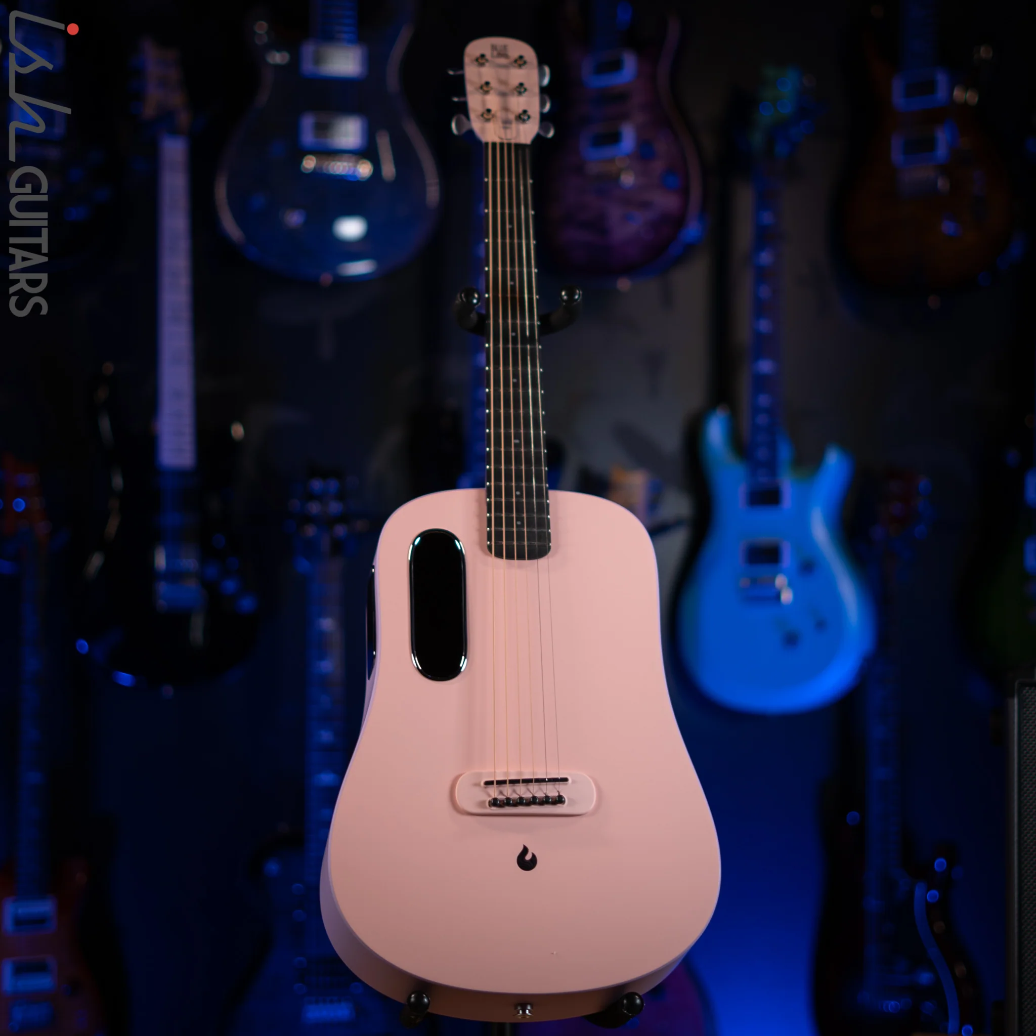 Lava Music Blue Lava Smart Acoustic Guitar Choral Pink/ Lavender w/ Airflow Bag - Image 2
