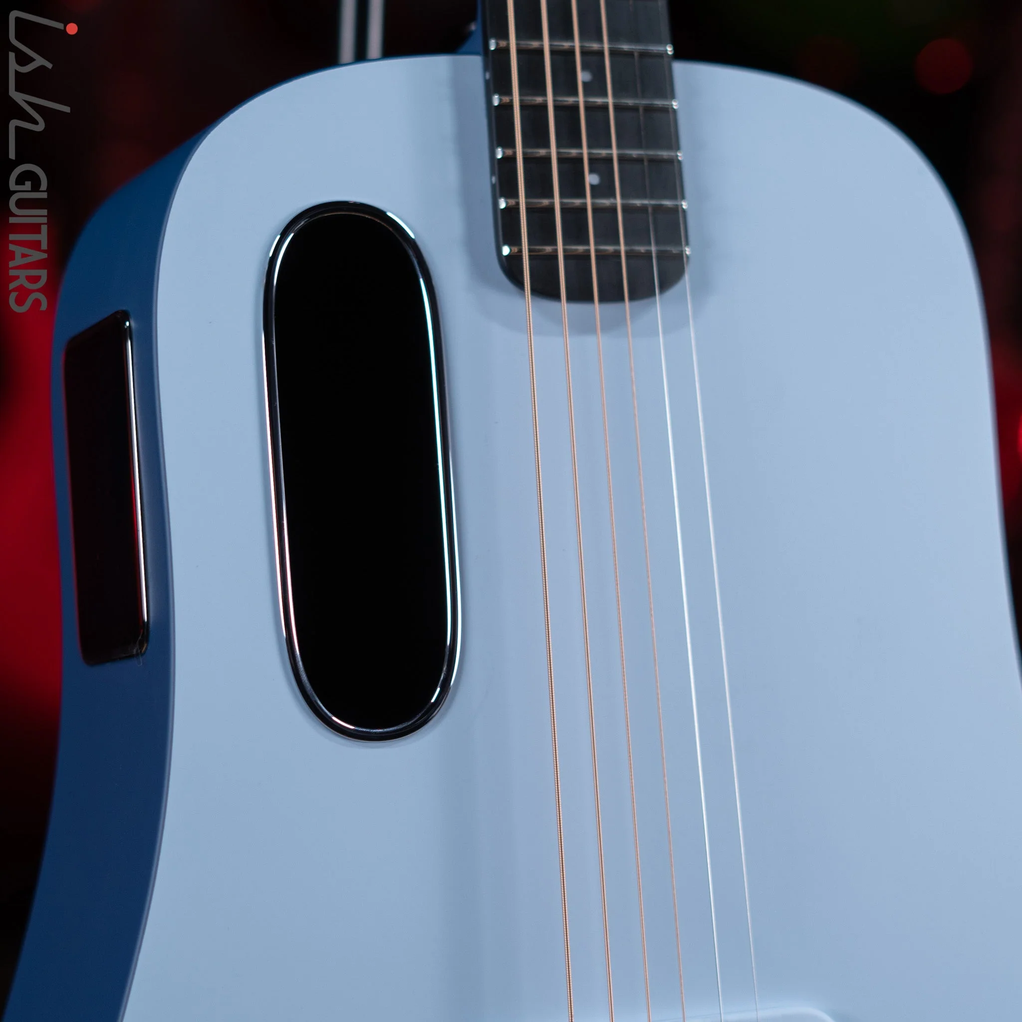 Lava Music Blue Lava Smart Acoustic Guitar Ice Blue/ Ocean Blue w/ Airflow Bag Demo - Image 3