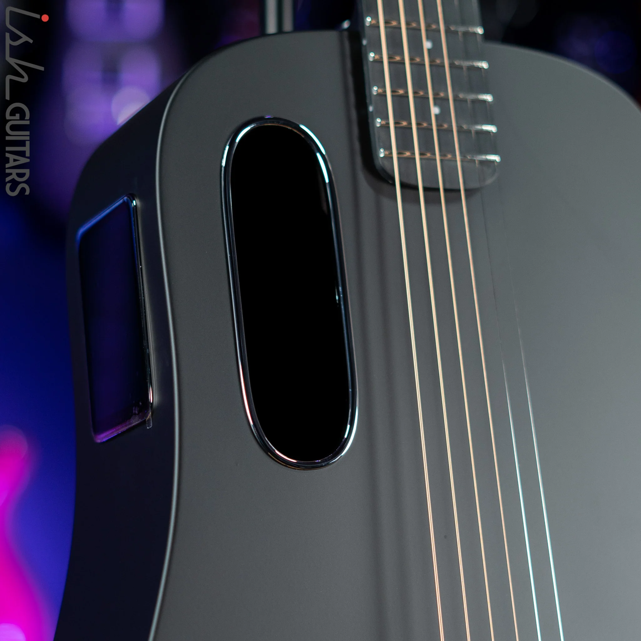 Lava Music Blue Lava Smart Acoustic Guitar Midnight Black w/ Airflow Bag Demo - Image 13