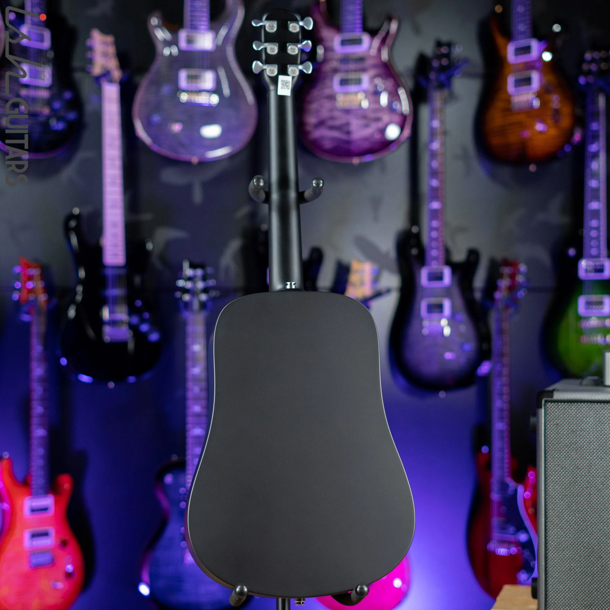 Lava Music Blue Lava Smart Acoustic Guitar Midnight Black w/ Airflow Bag Demo - Image 6