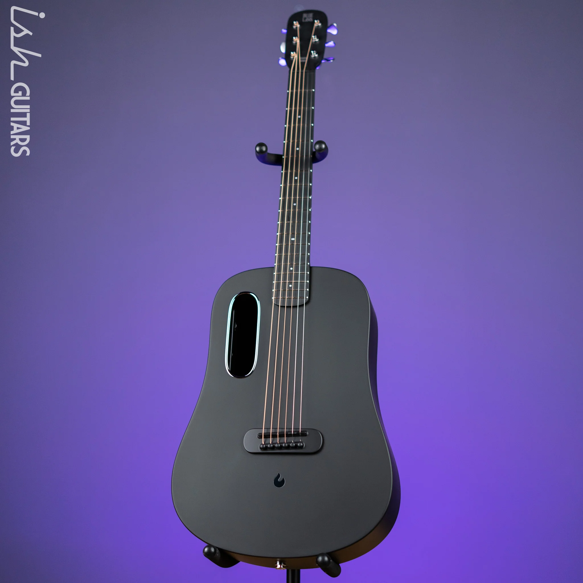Lava Music Blue Lava Smart Acoustic Guitar Midnight Black 36" w/ Lite Bag - Image 2