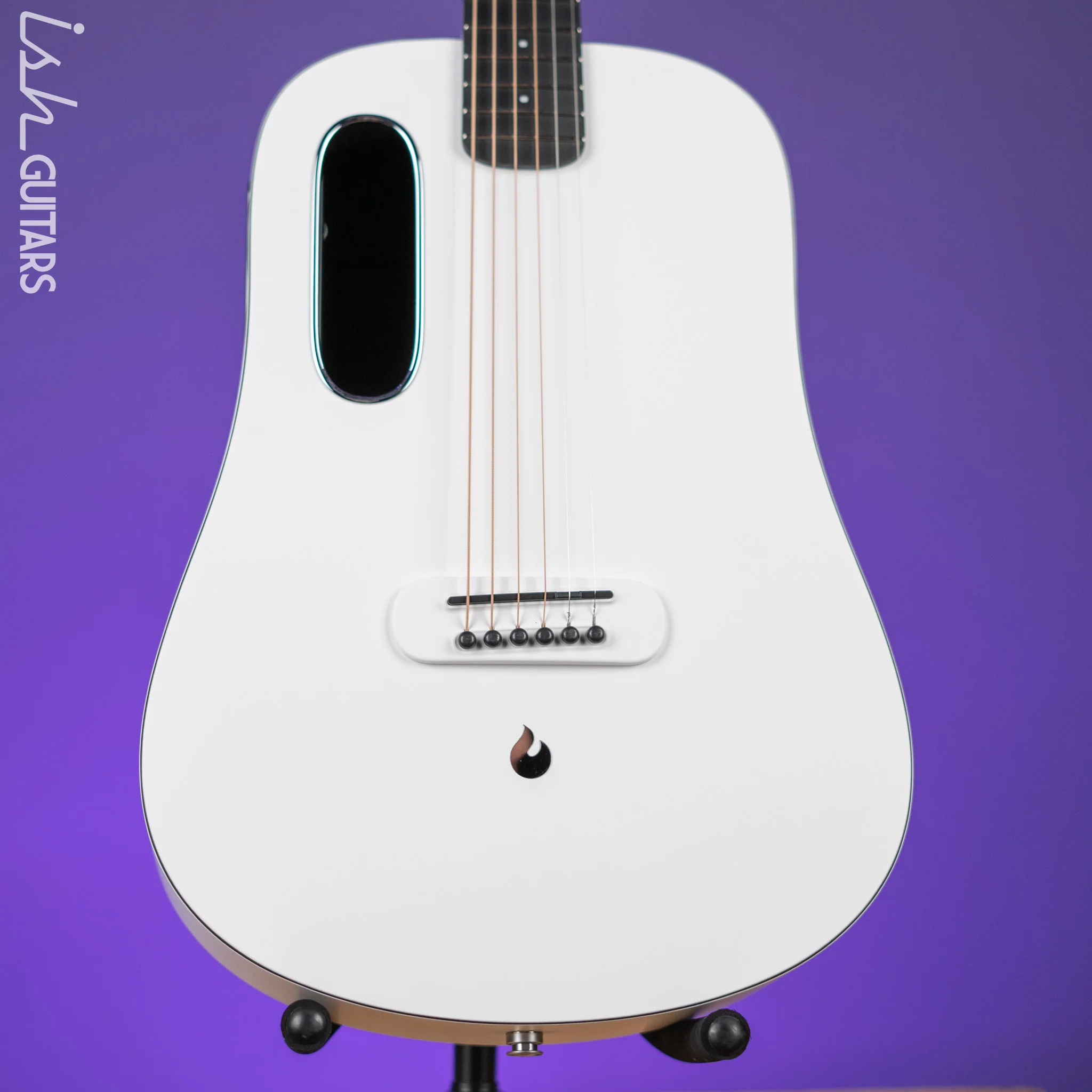 Lava Music Blue Lava Smart Acoustic Guitar Sail White w/ Airflow Bag