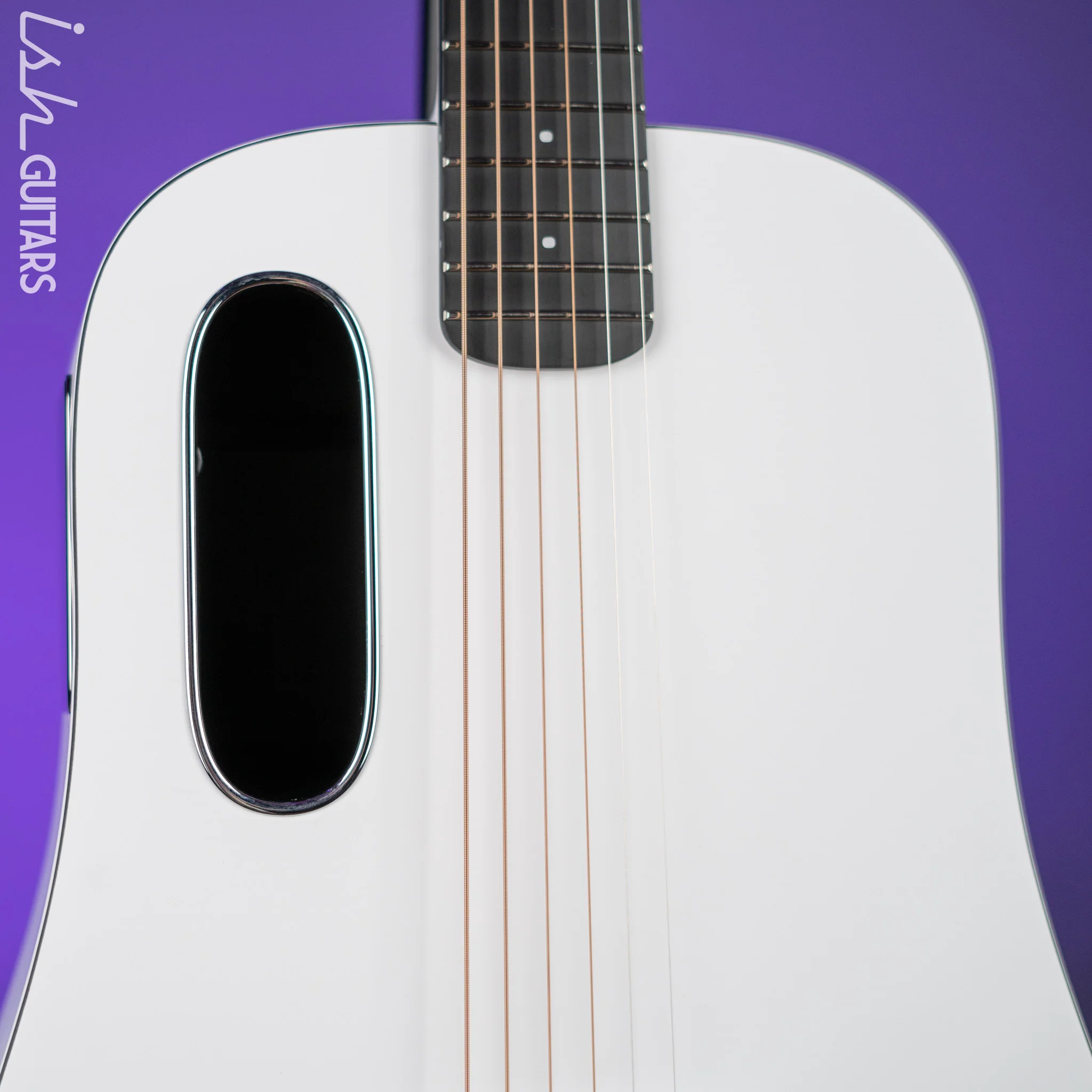 Lava Music Blue Lava Smart Acoustic Guitar Sail White w/ Airflow Bag - Image 3