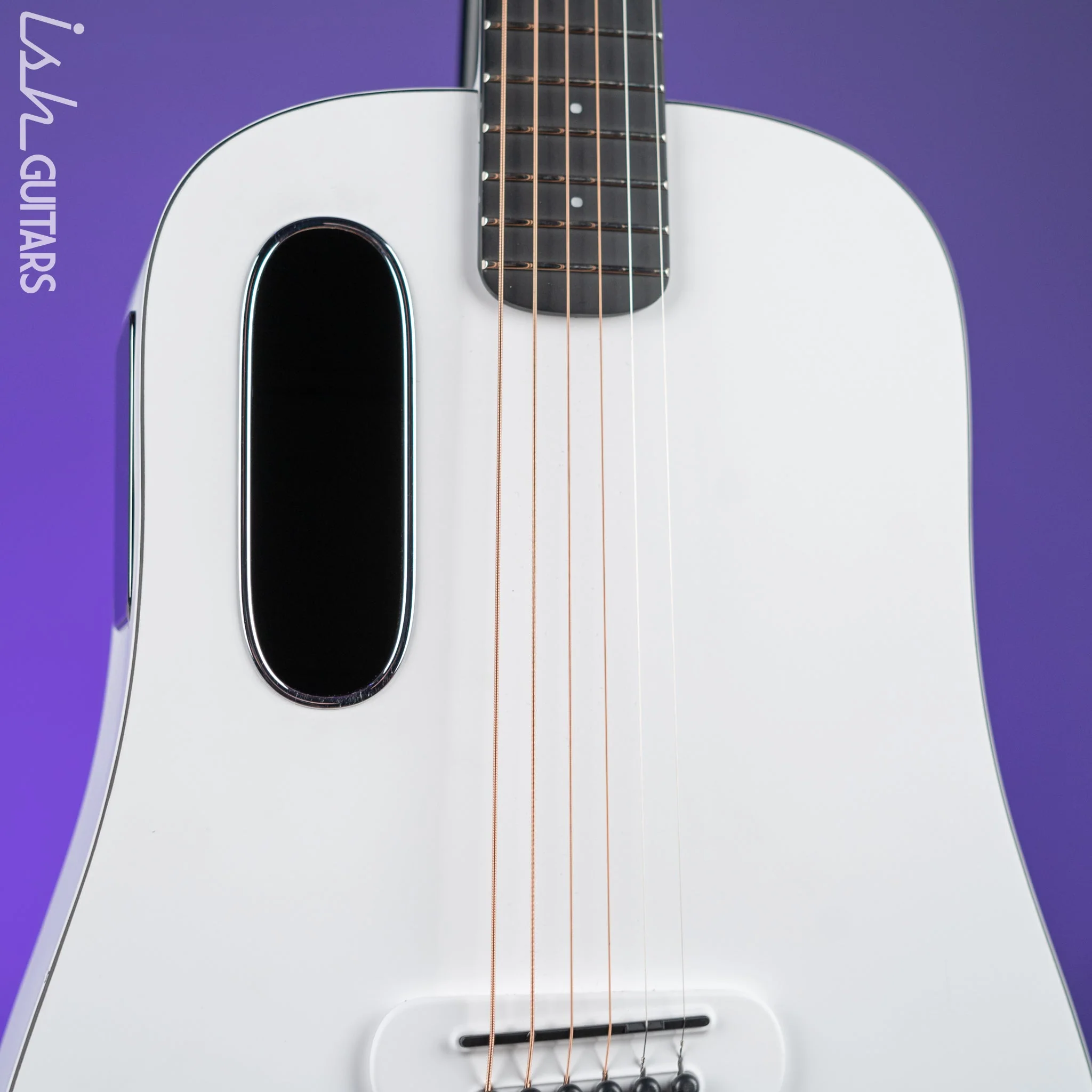 Lava Music Blue Lava Touch Smart Acoustic Guitar Sail White w/ Lite Bag Demo - Image 3
