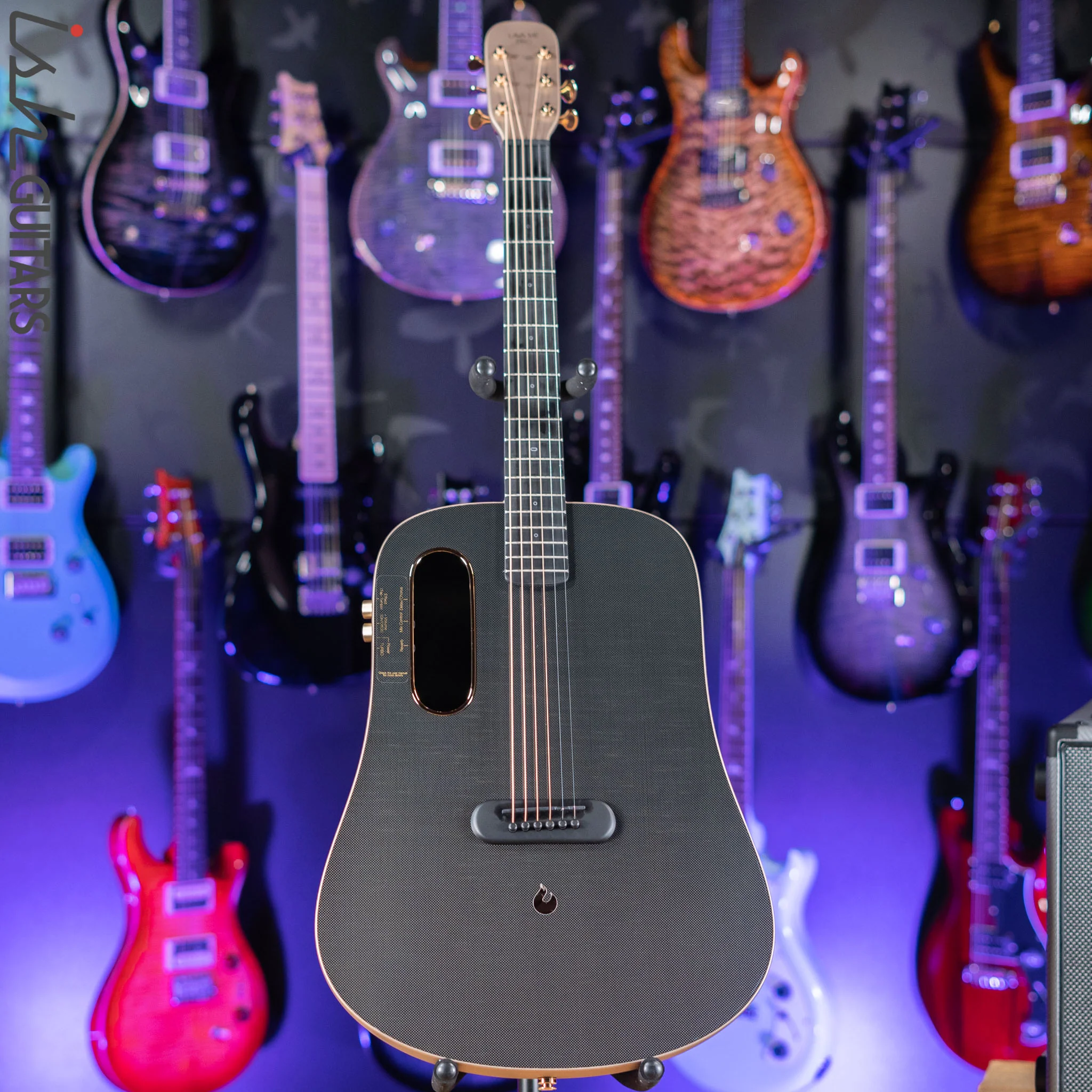 Lava Music Lava Me Pro Carbon Fiber Acoustic Guitar with Effects Black Gold - Image 2