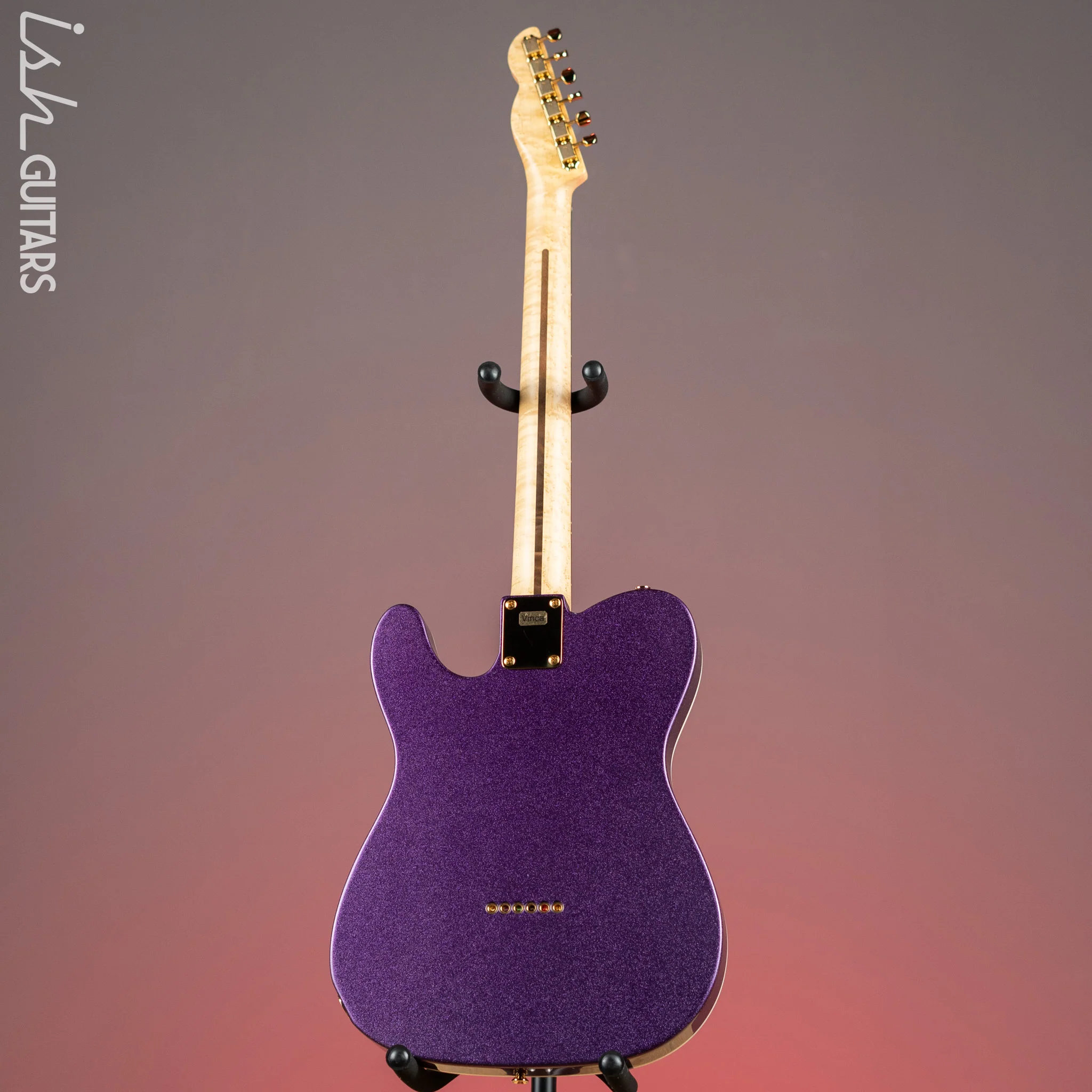 LSL Bad Bone 190 T-Style Electric Guitar Purple Sparkle - Image 10