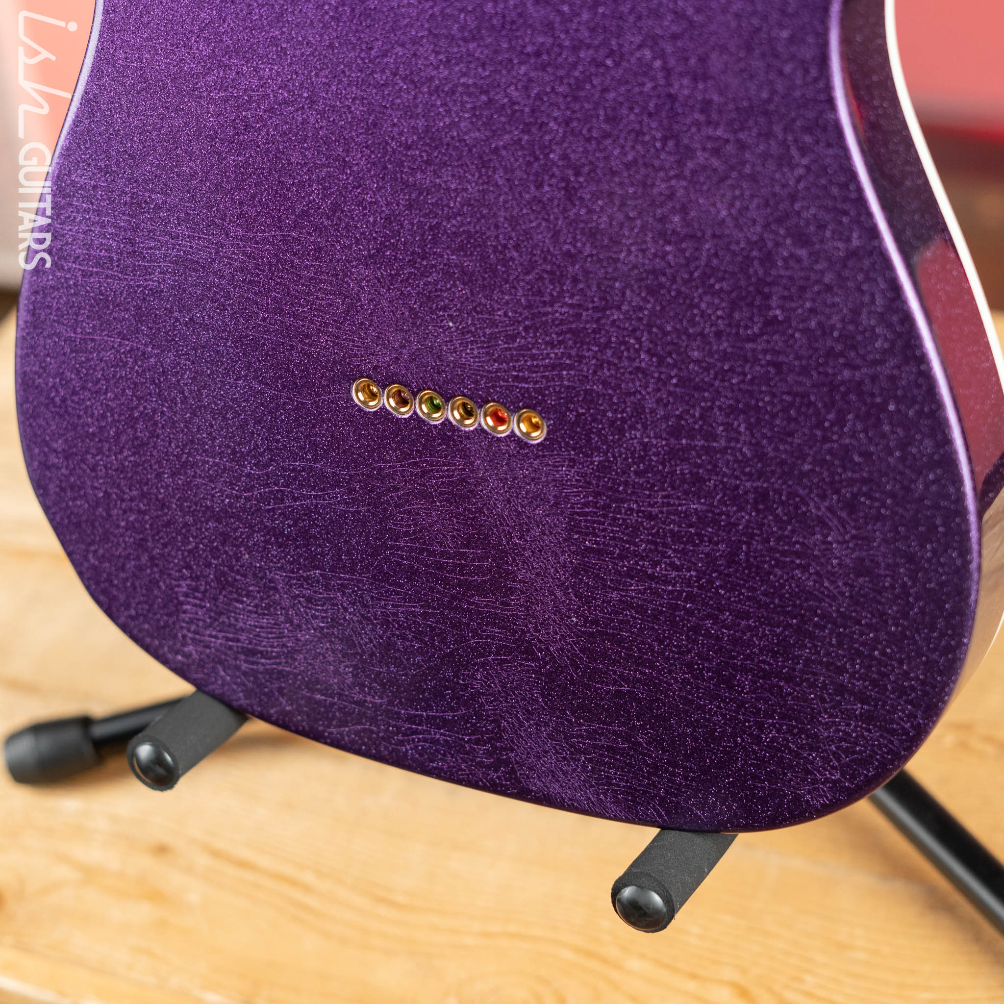 LSL Bad Bone 190 T-Style Electric Guitar Purple Sparkle - Image 14