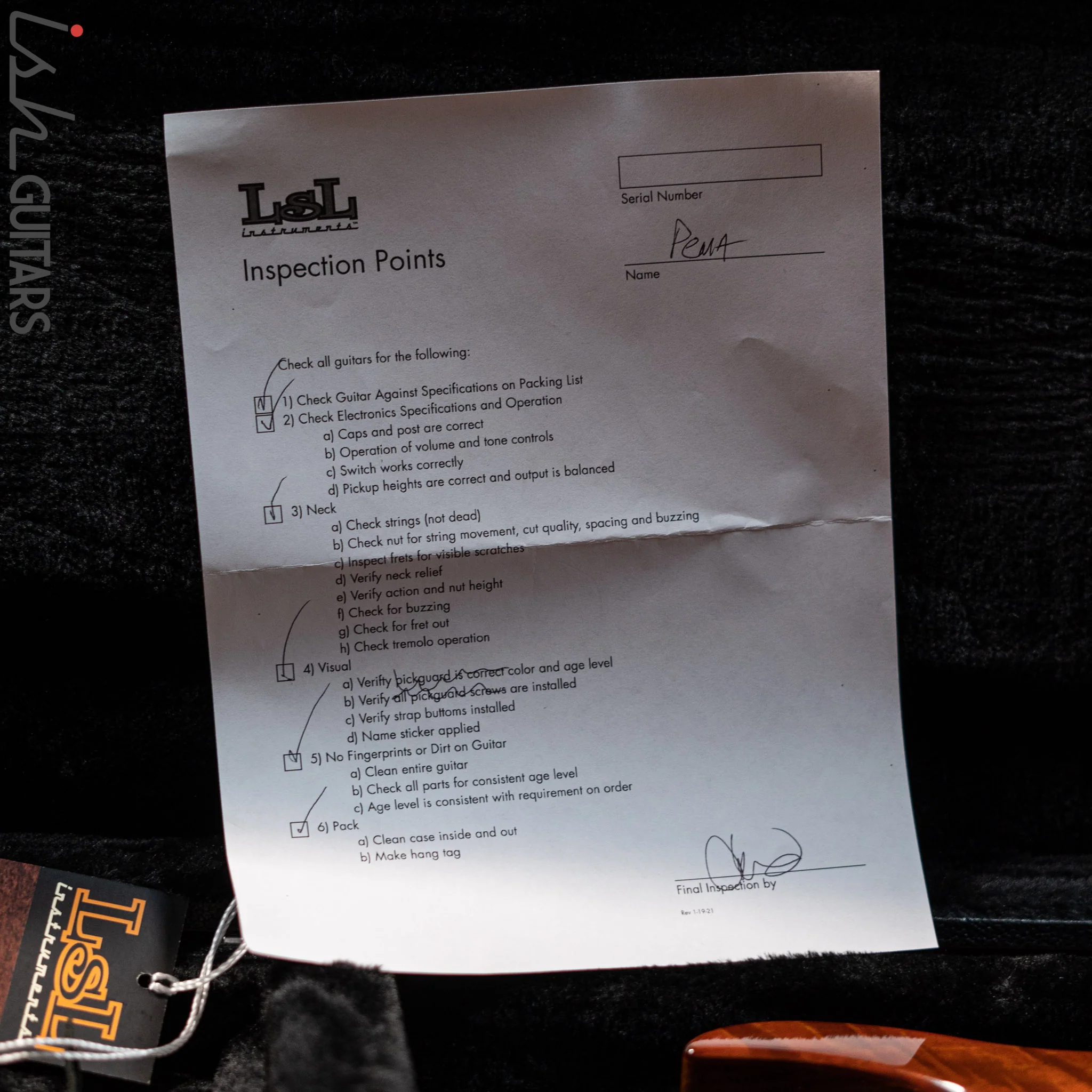 LSL “Pema” XT4-DX 5A Curly Mango Faded Iced Tea Burst - Image 14
