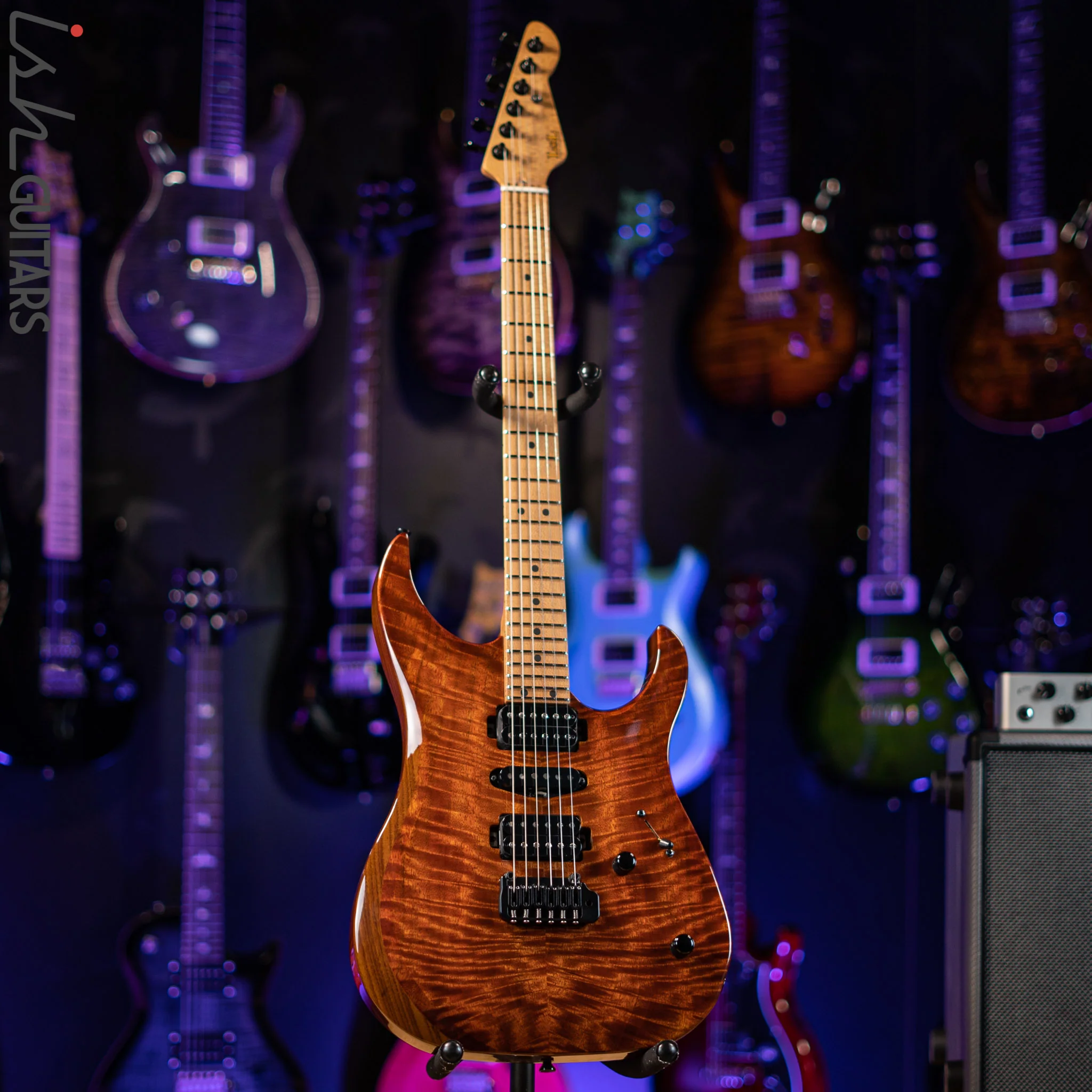 LSL “Pema” XT4-DX 5A Curly Mango Faded Iced Tea Burst - Image 2