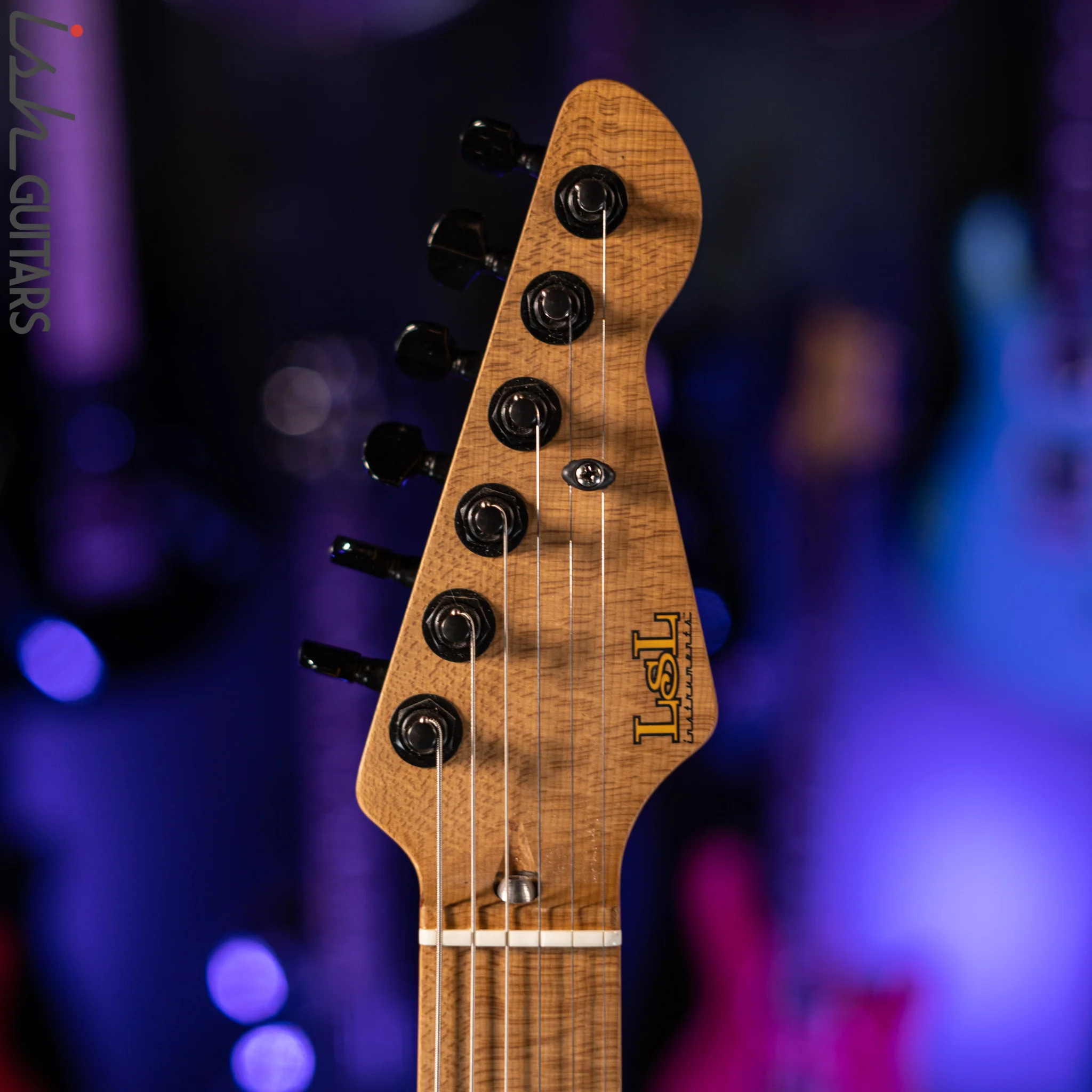 LSL “Pema” XT4-DX 5A Curly Mango Faded Iced Tea Burst - Image 5