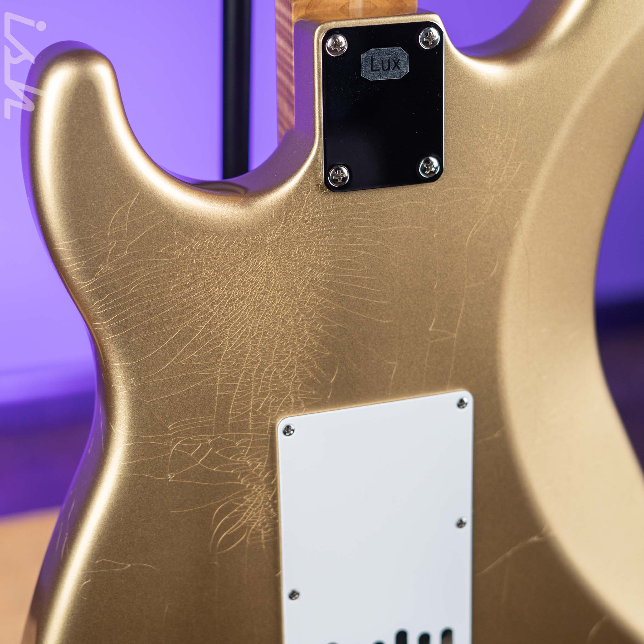 LSL Saticoy HSS 22 Fret Classic S Gold Aged Roasted Maple Neck - Image 11