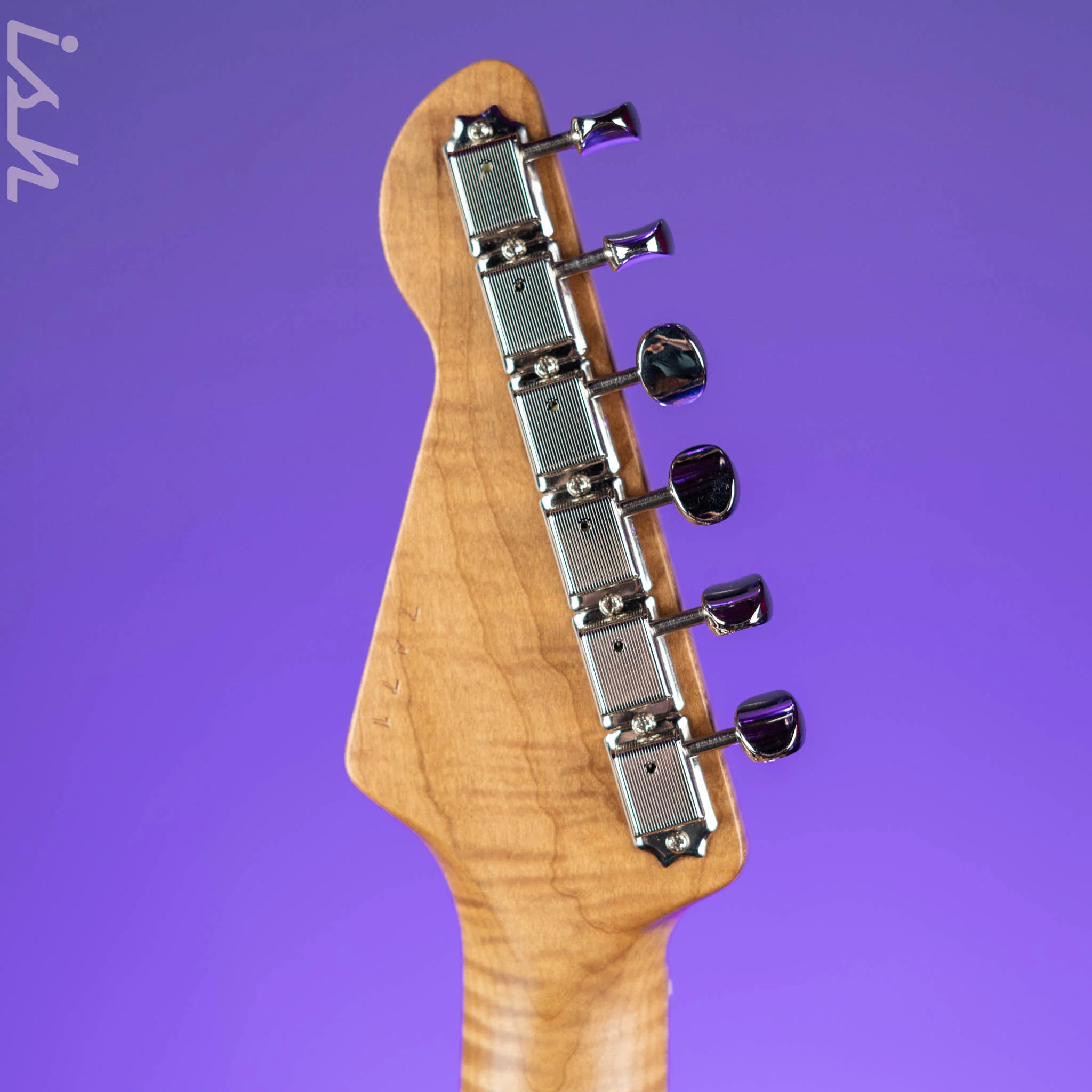 LSL Saticoy HSS 22 Fret Classic S Gold Aged Roasted Maple Neck - Image 12