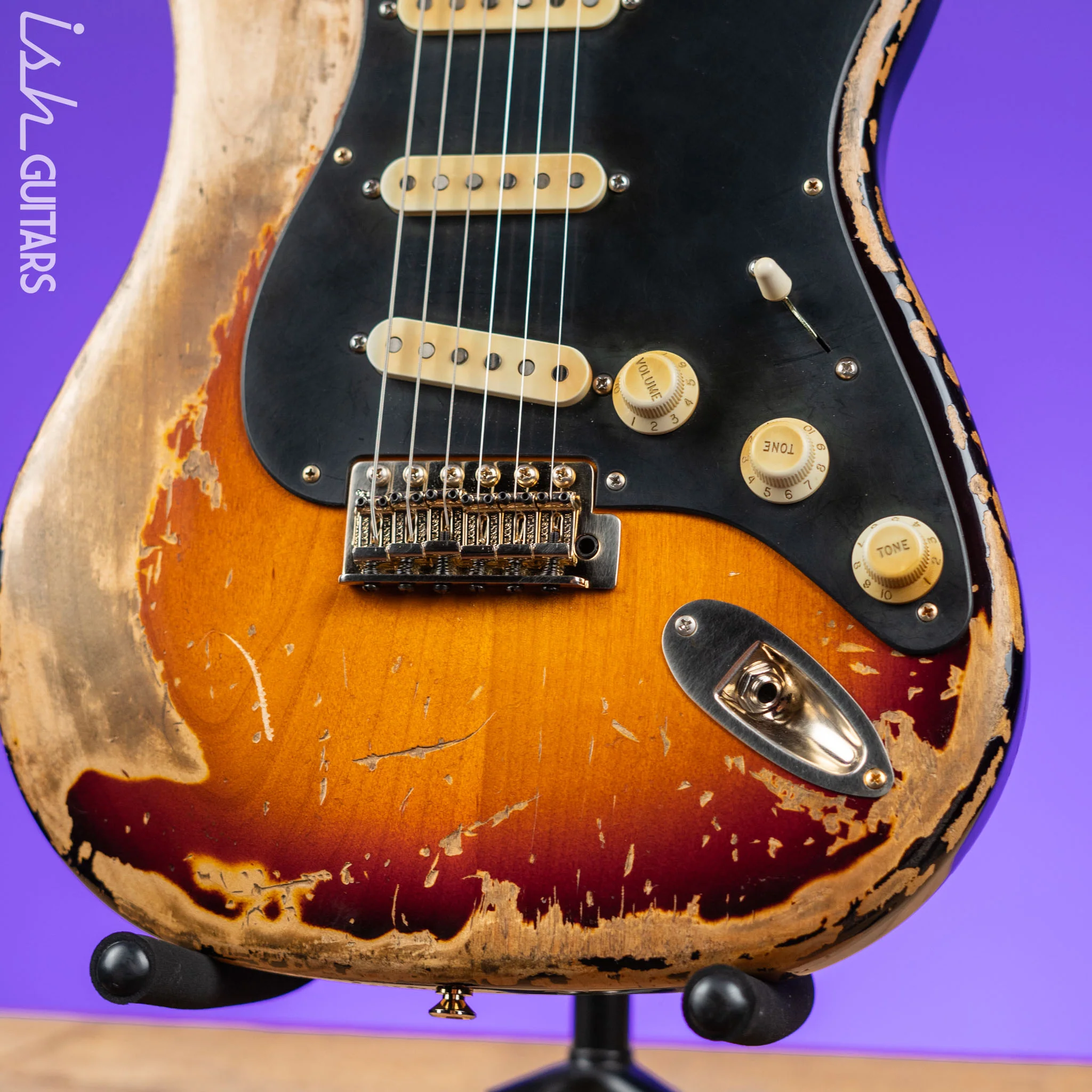 LSL Saticoy SRV Tribute SSS Three-Tone Sunburst Extreme Aging - Image 4