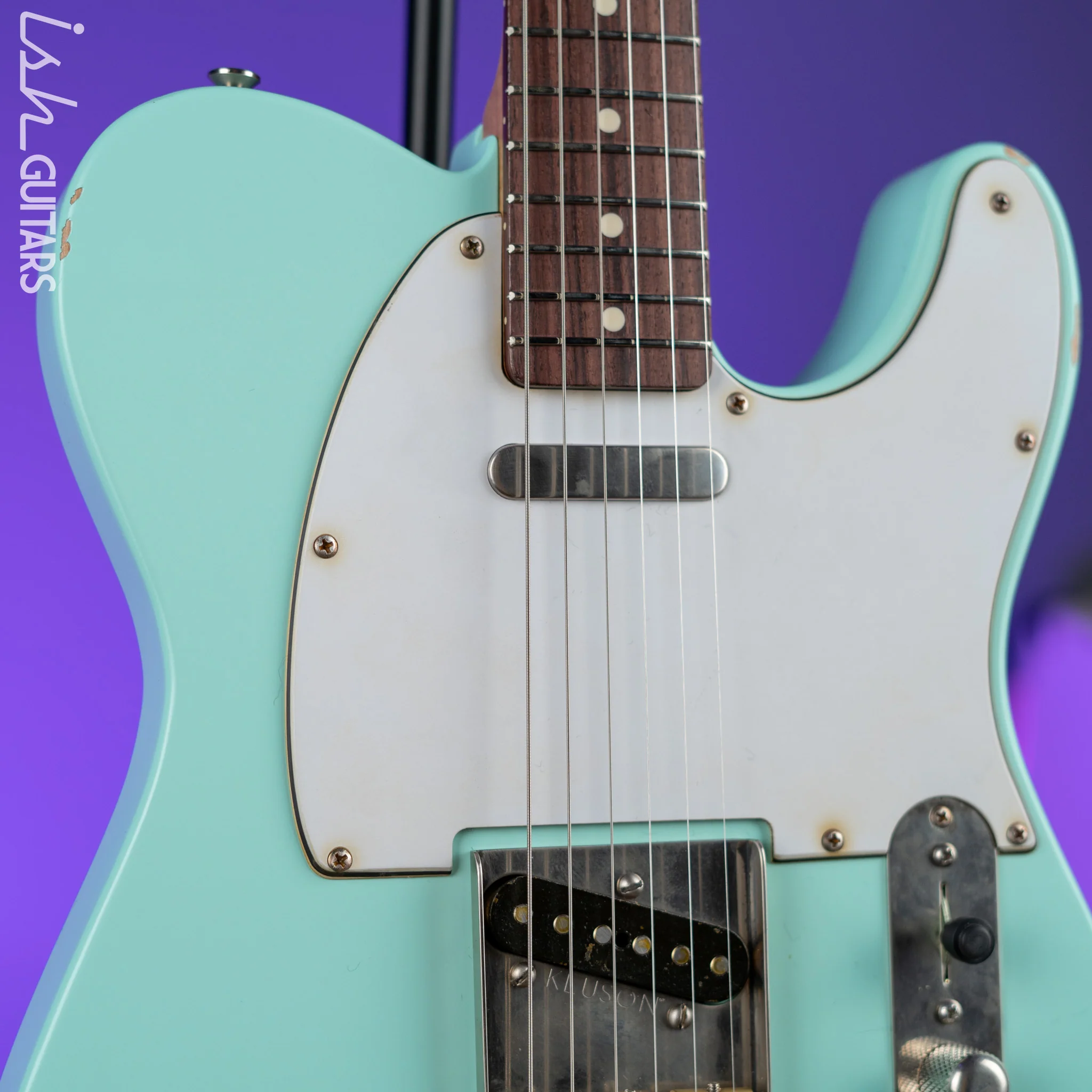 LSL T-Bone One B Electric Guitar Seafoam Green Aged - Image 3