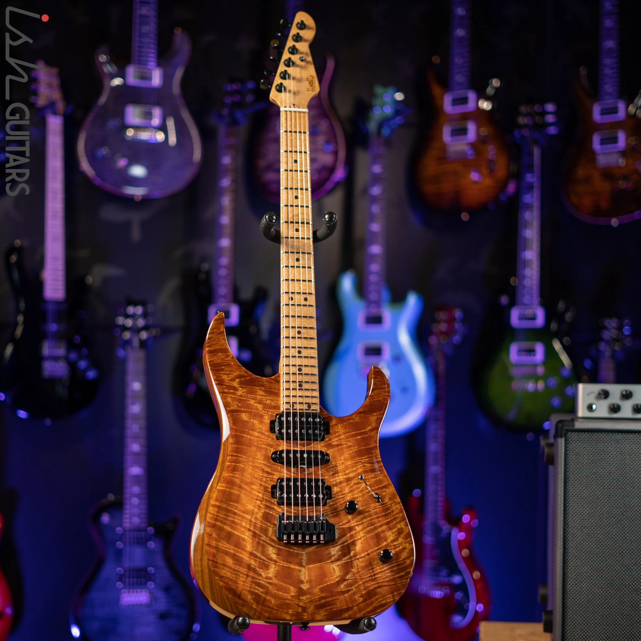 LSL XT4-DX 'Tea' Curly Mango Top Faded Iced Tea Burst - Image 2