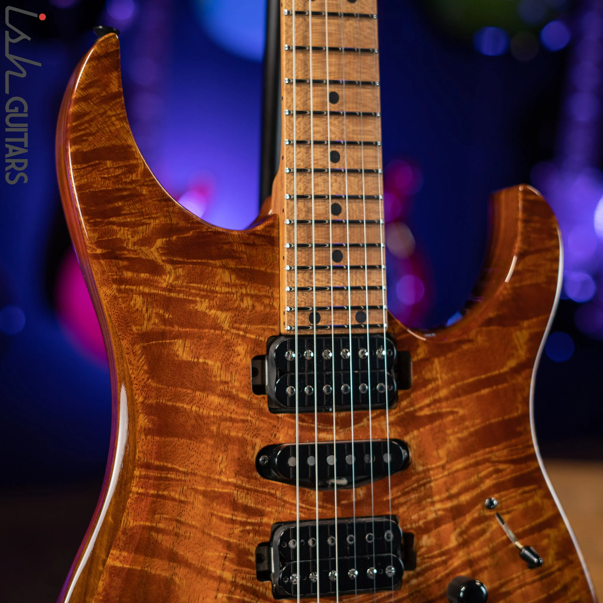 LSL XT4-DX 'Tea' Curly Mango Top Faded Iced Tea Burst - Image 3