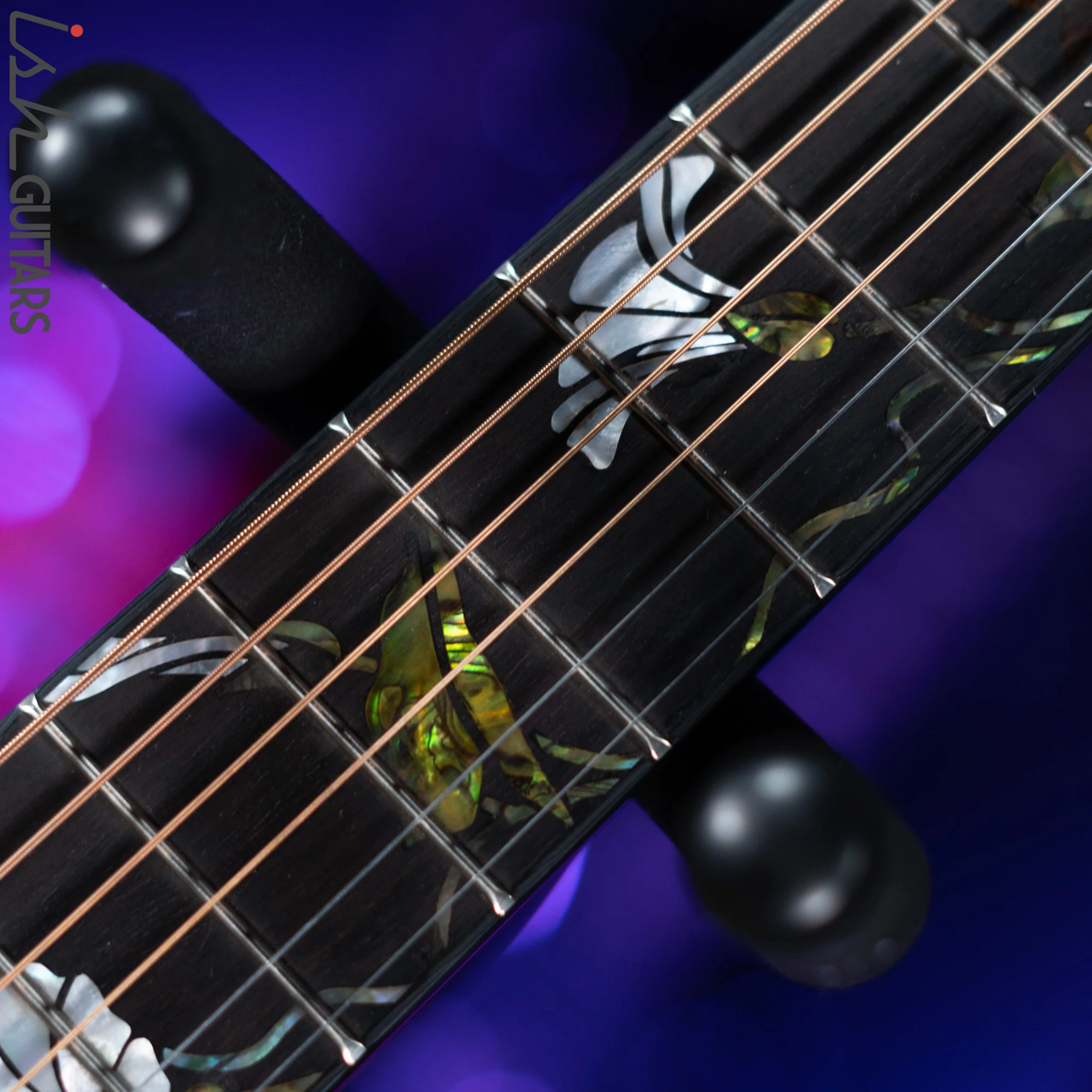 Luna Flo Moon Custom Acoustic Guitar Transparent Mallard - Image 7