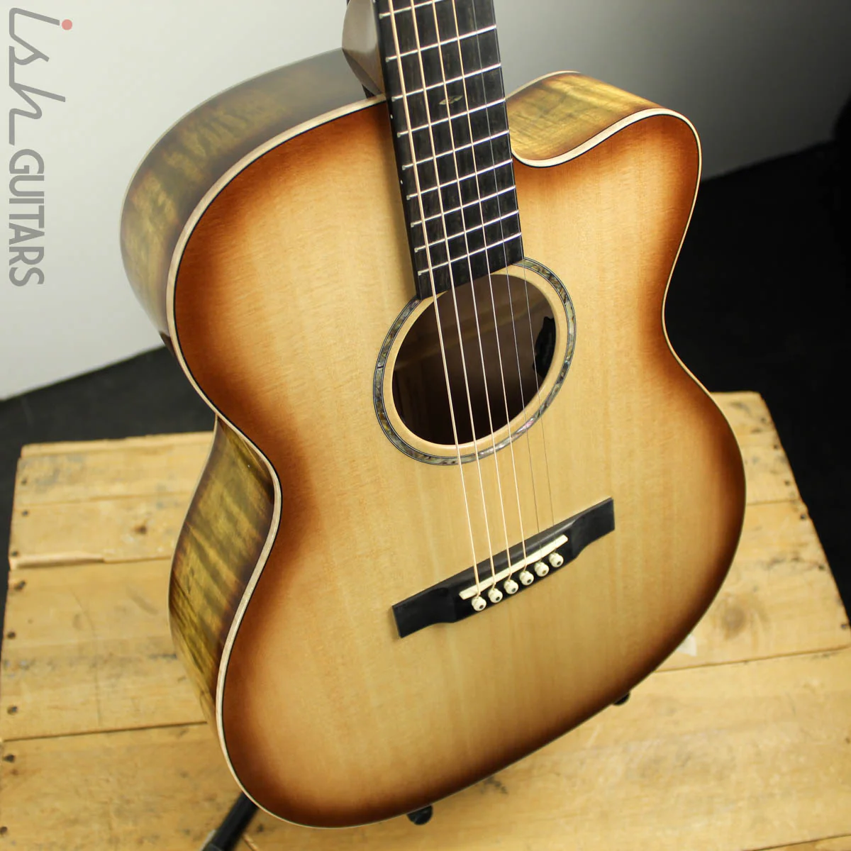 NAMM 2019 Martin OMCE Blaze Burst Acoustic Guitar - Image 7