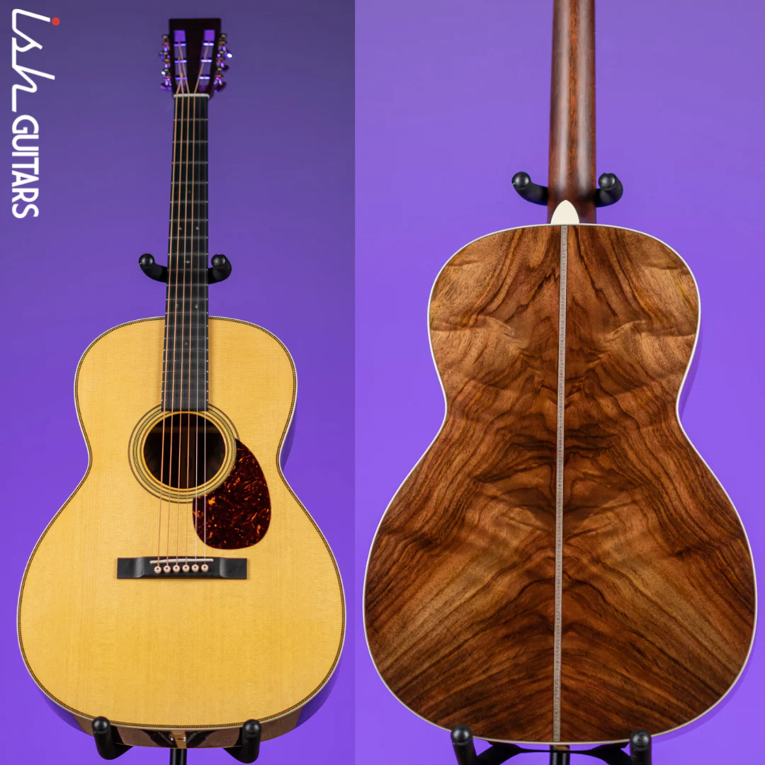 Martin Custom Shop OM-28 12-Fret Slotted Peghead Acoustic Guitar Wild Grain Rosewood