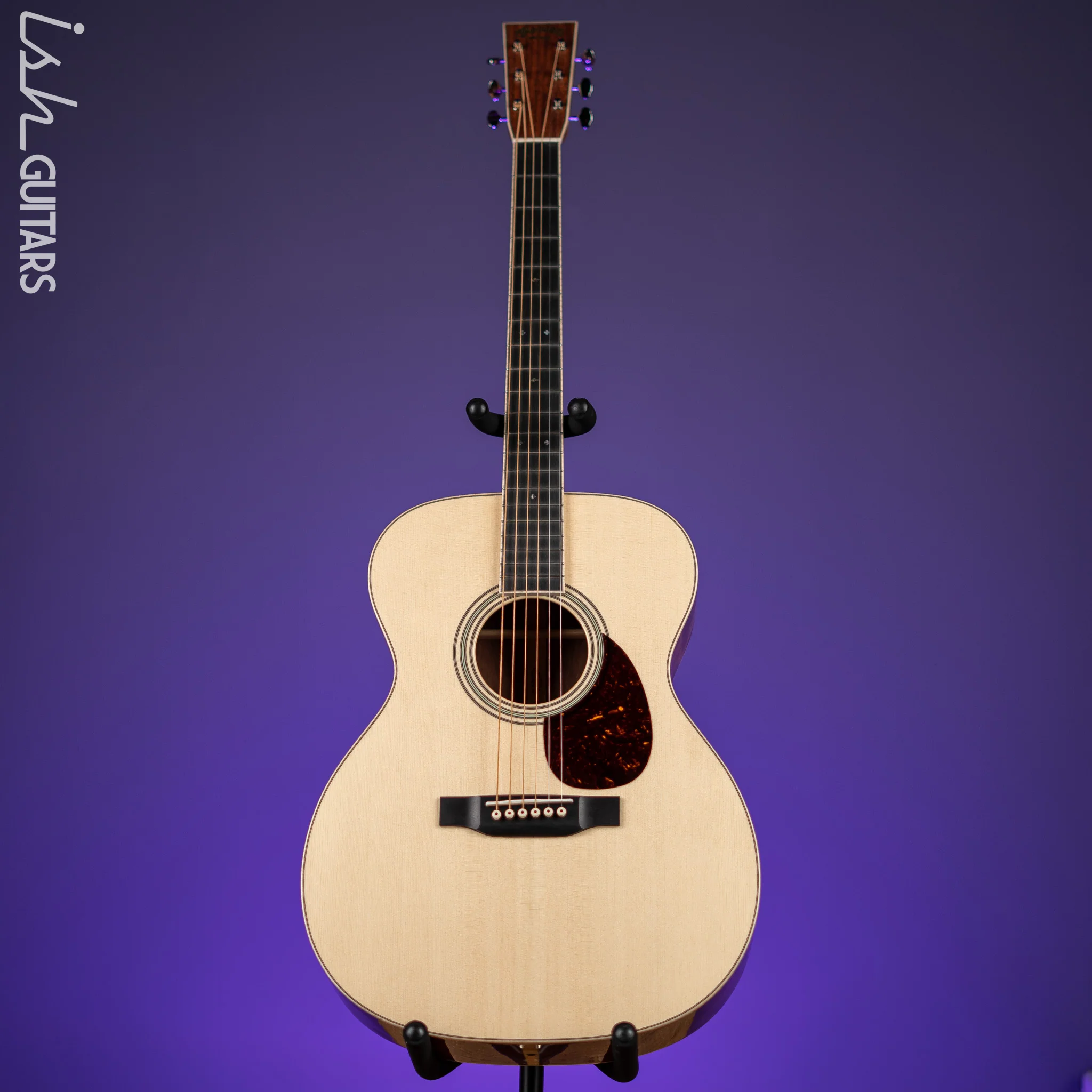 Martin Custom Shop OM-28 Acoustic Guitar Quilted Bubinga Natural - Image 3