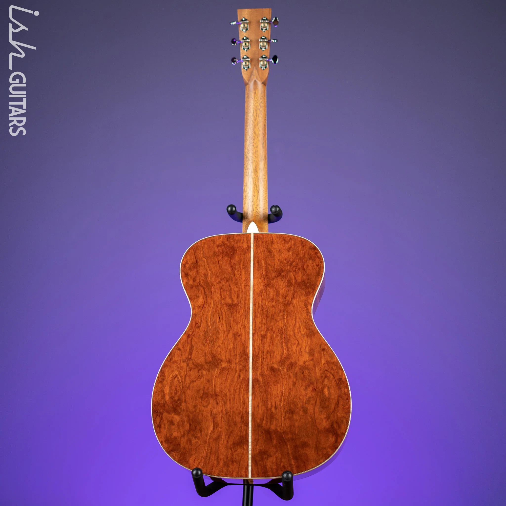 Martin Custom Shop OM-28 Acoustic Guitar Quilted Bubinga Natural - Image 8