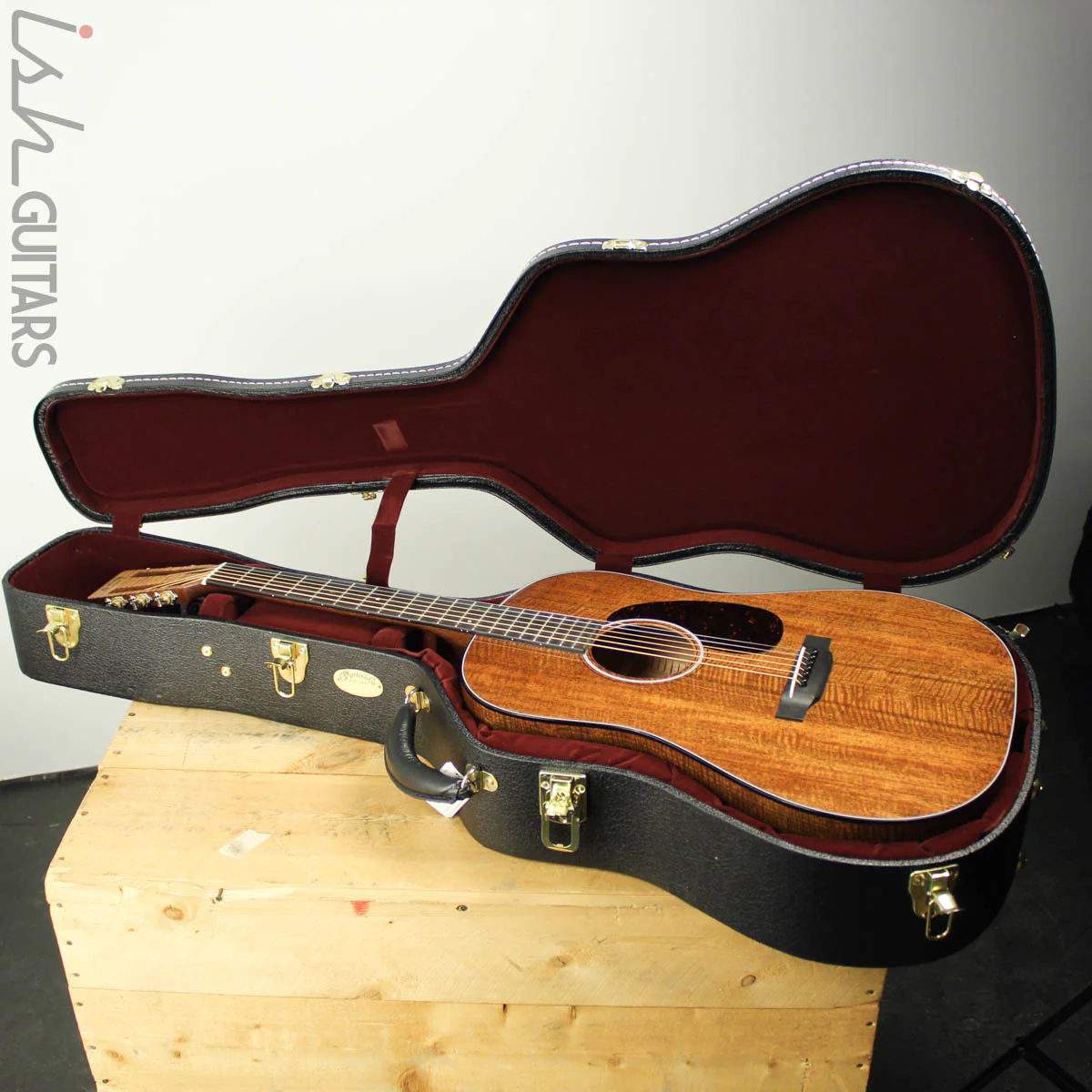 Martin Custom Shop D-1 DSS Slope Shoulder 12 Fret Dreadnought Flamed Mahogany - Image 11