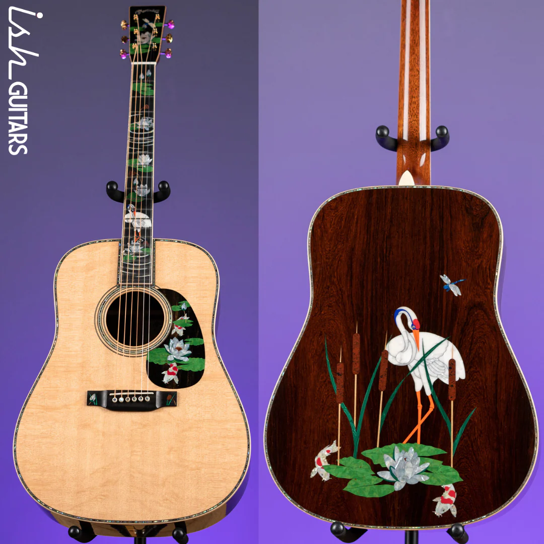 Martin Custom Shop D-45 Harvey Leach Lotus Flower