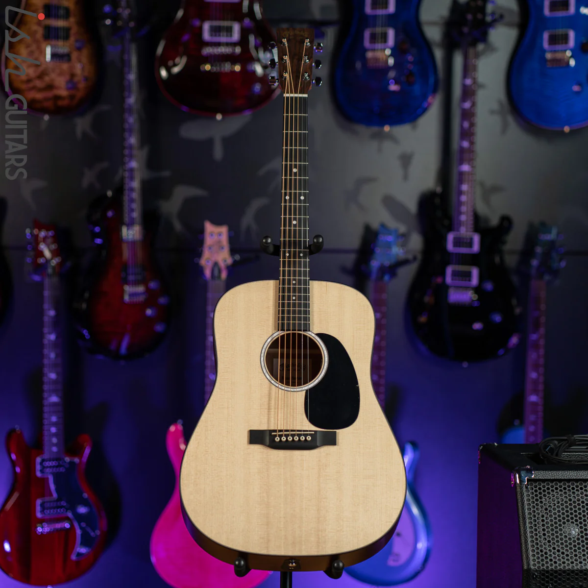 Martin D-10E Dreadnought Acoustic-Electric Guitar Natural Spruce Blemished - Image 2