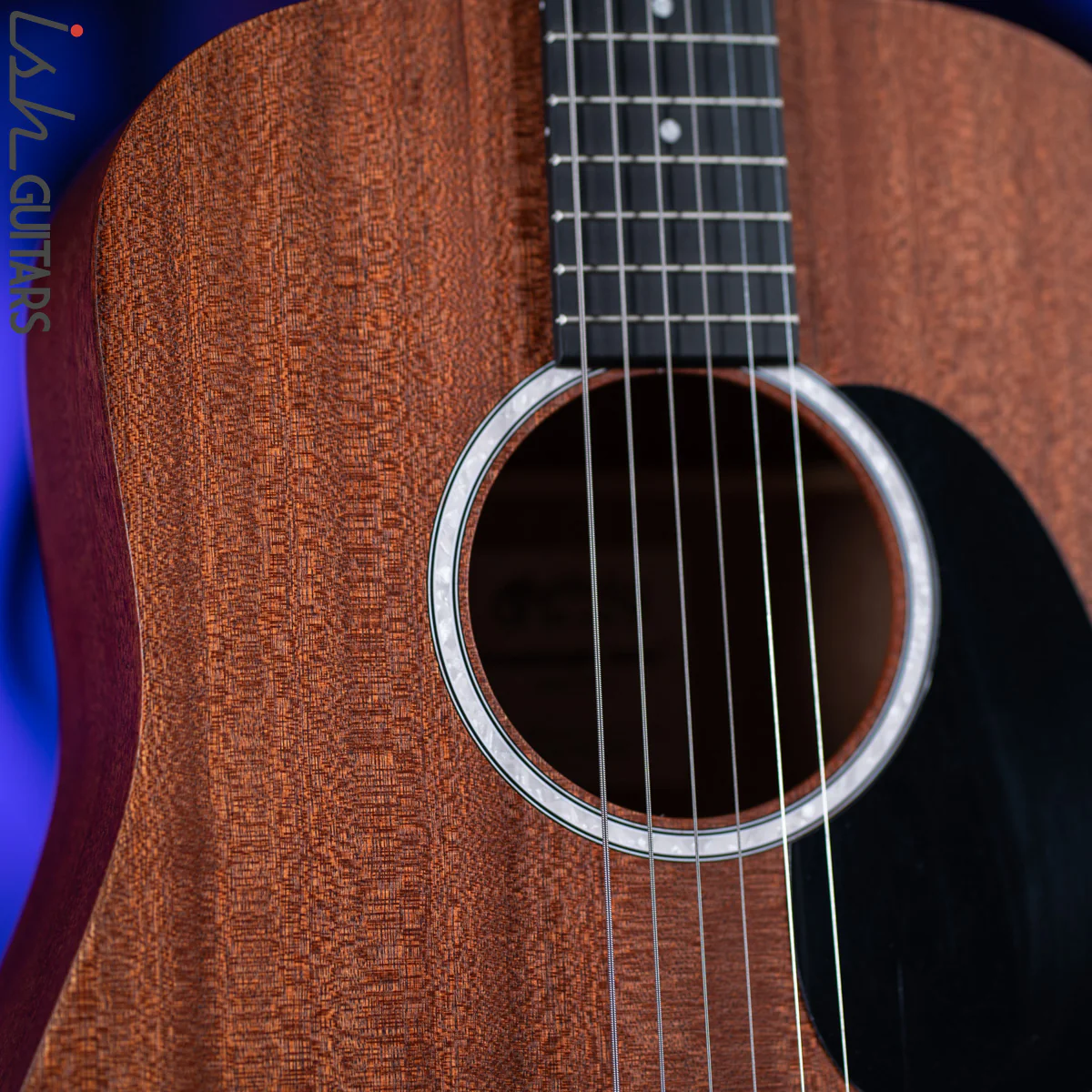 Martin DJr-10 Acoustic Guitar Natural Sapele - Image 5