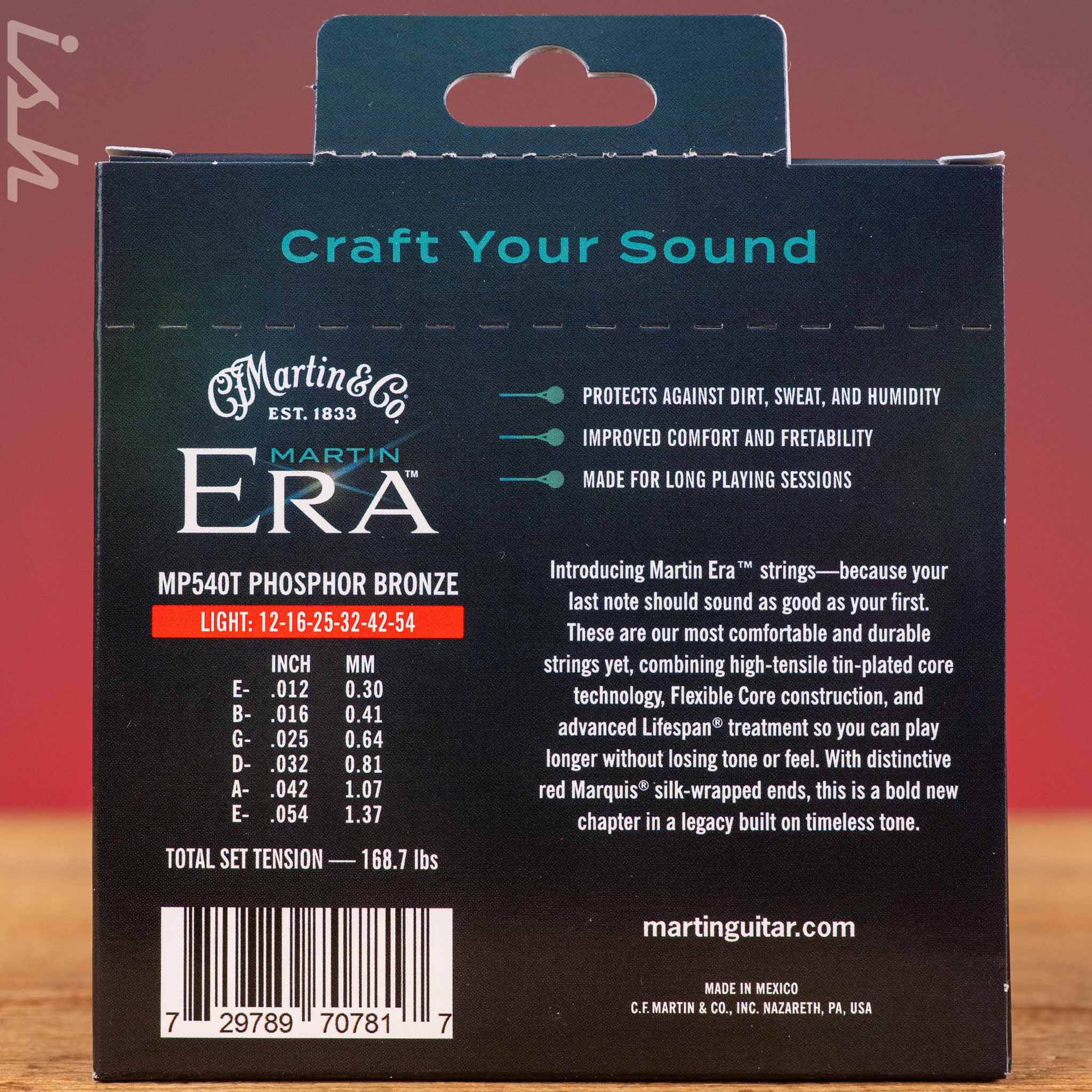 Martin MP540T Era™ Treated Acoustic Guitar Strings - 12-54 Light - Image 2