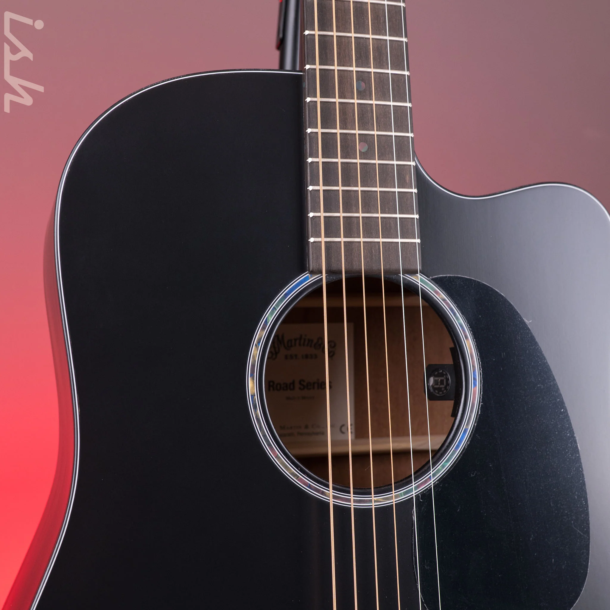 Martin Road Series DC-10E Modern Black Acoustic-Electric Guitar *New Model* - Image 4