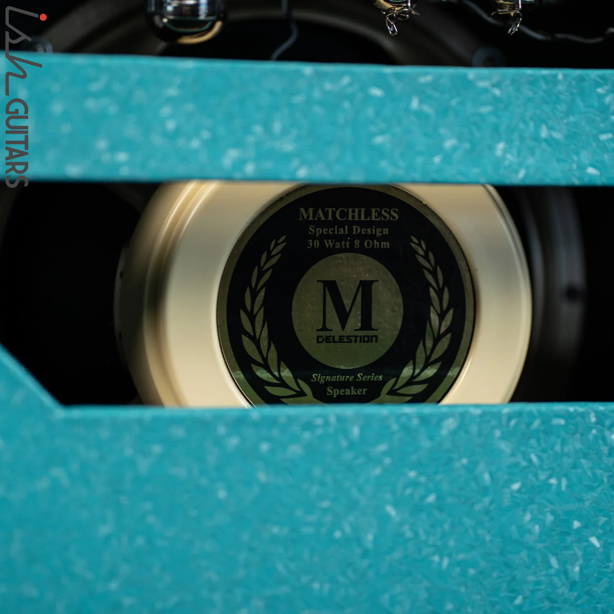 Matchless C-15 112 15W Combo Amplifier Shower Curtain Turquoise - Image 7