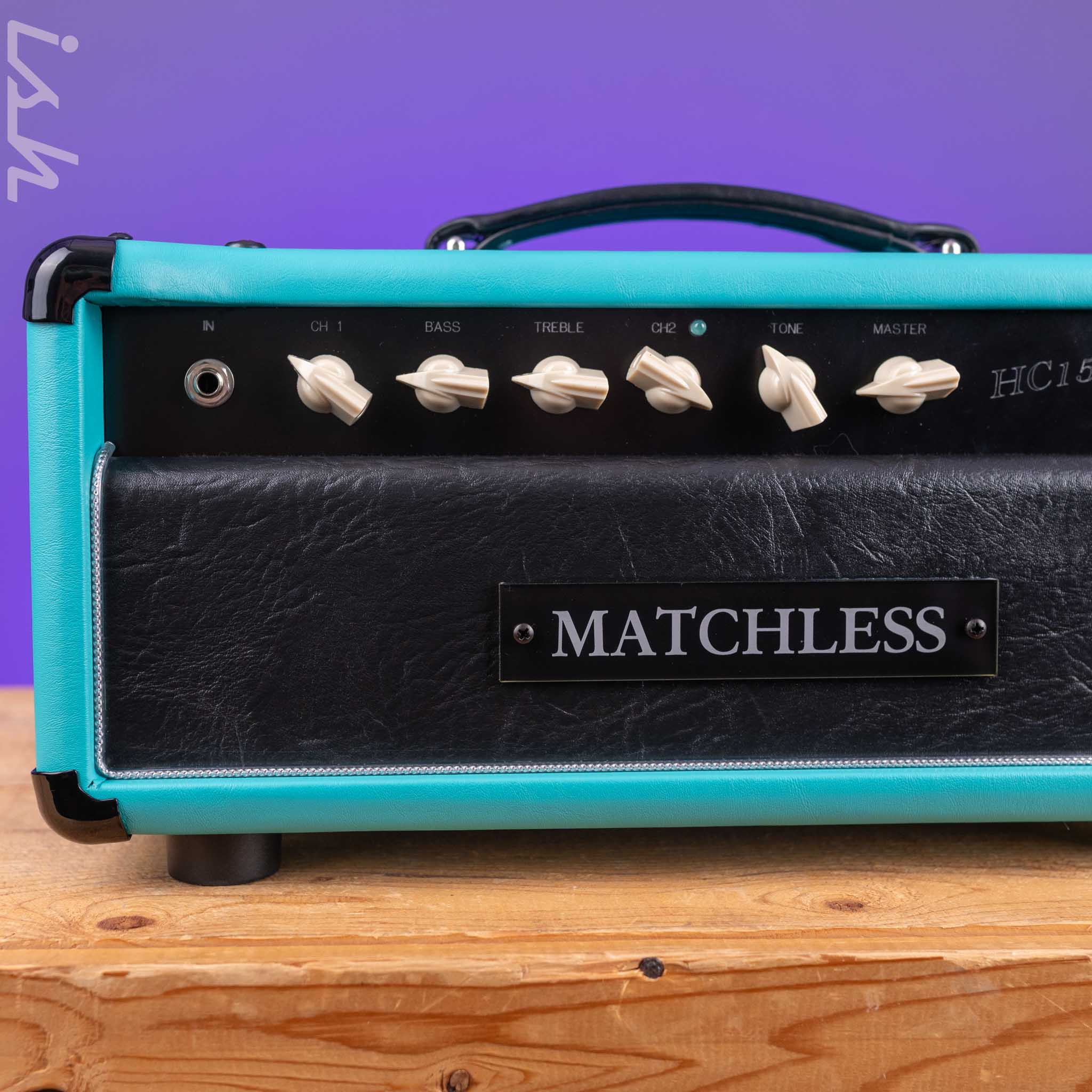 Matchless HC-15 Amp Head Turquoise/Black/Silver Demo - Image 2