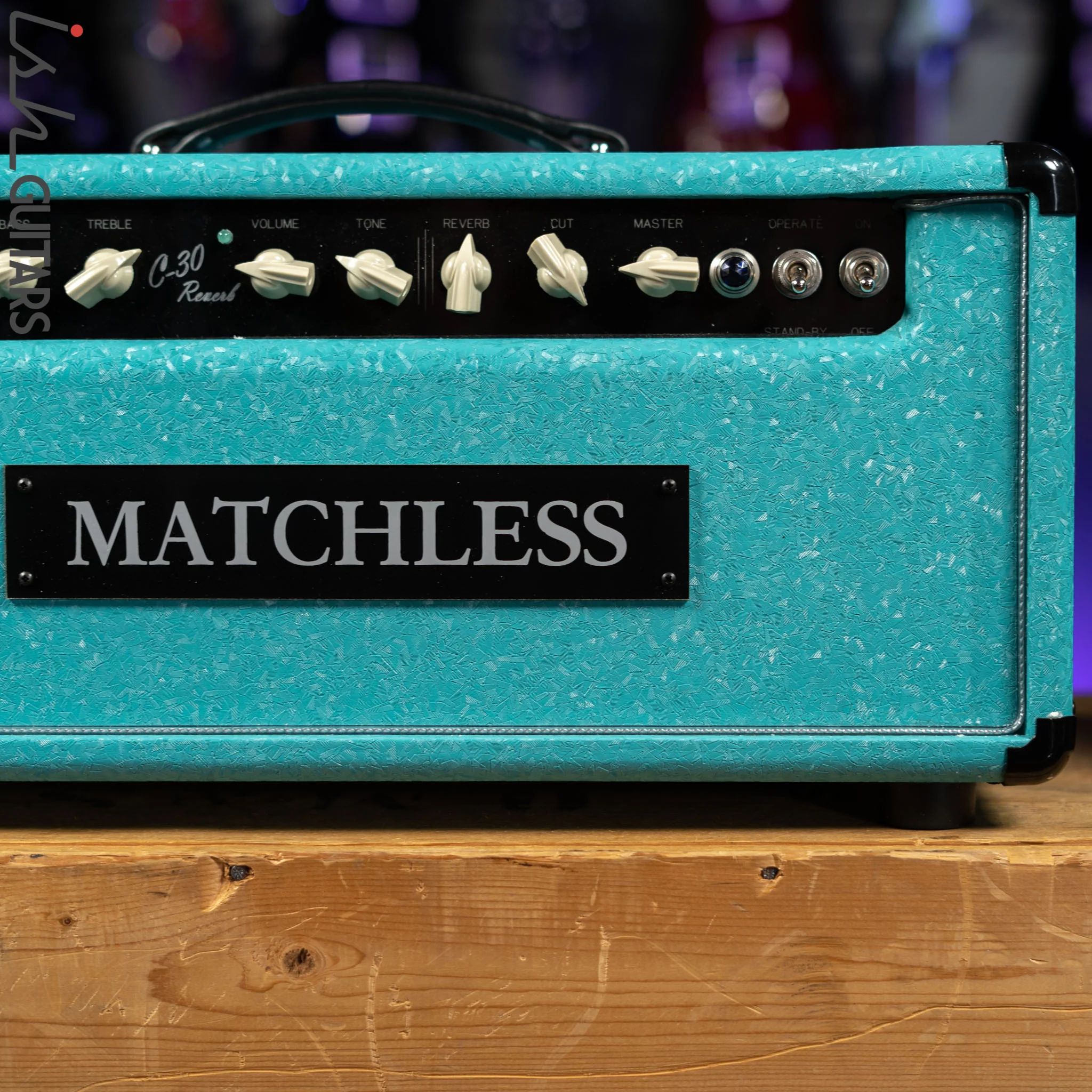 Matchless HC-30R Reverb Shower Curtain Turquoise - Image 3