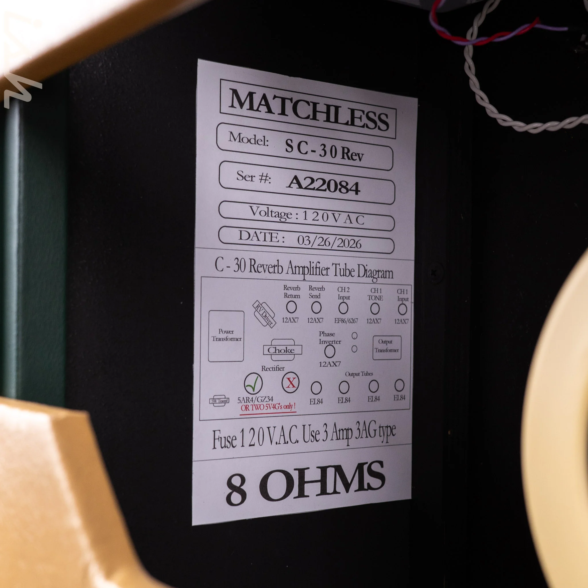 Matchless SC-30 Reverb 112 Combo Custom Tolex Green & Gold Demo - Image 8