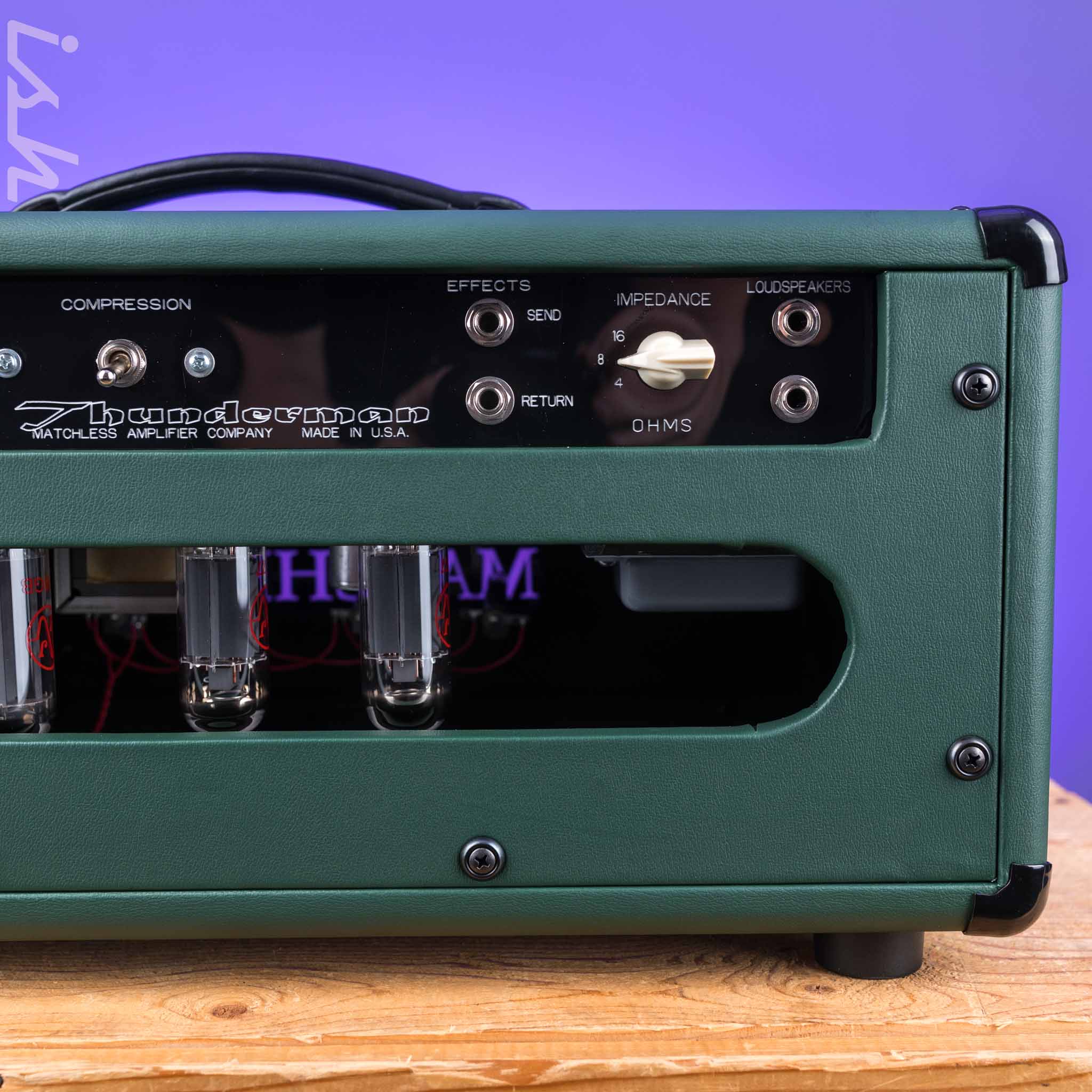 Matchless Thunderman 45W Bass Amp Custom Green Tolex - Image 6