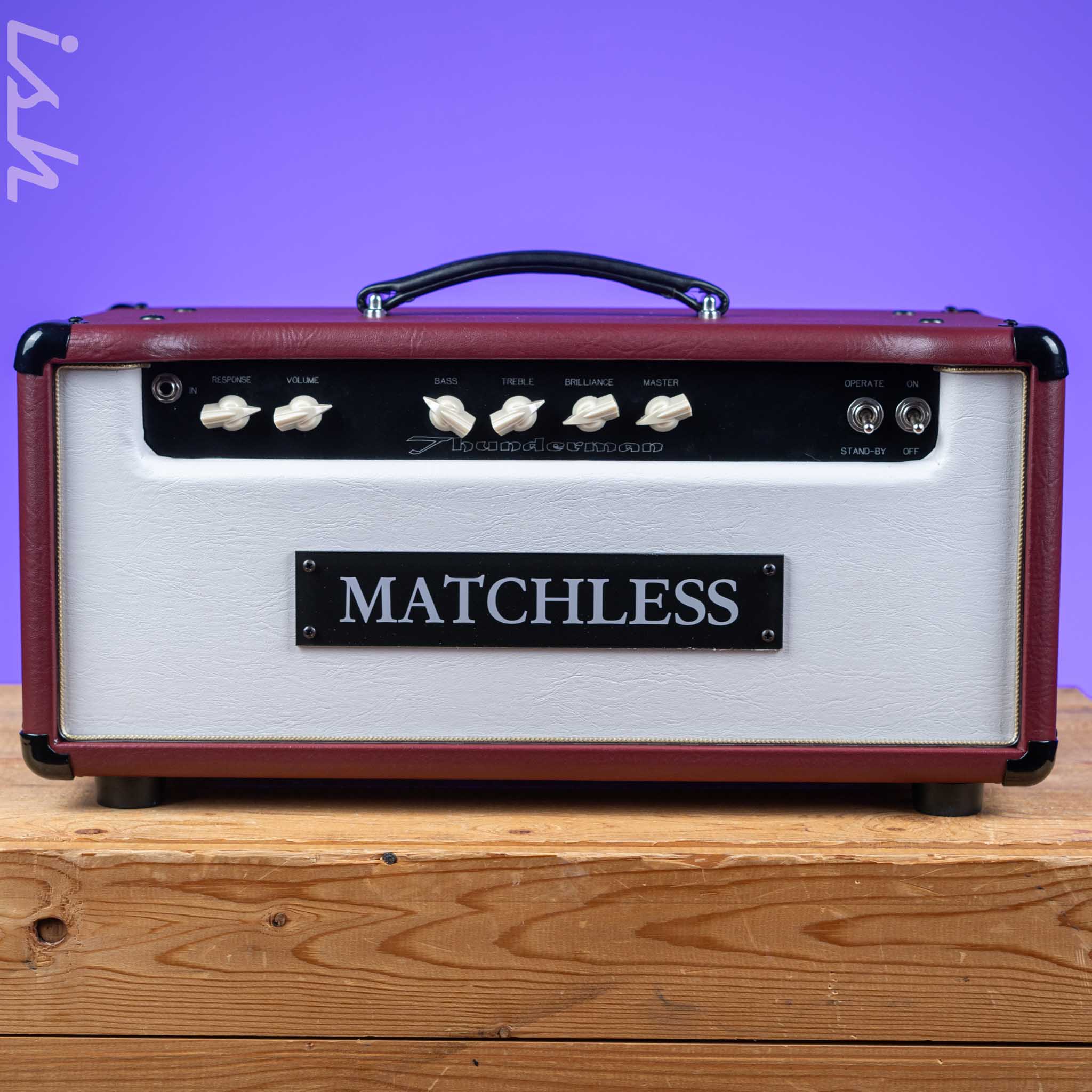 Matchless Thunderman Bass Amplifier Head Burgundy/White