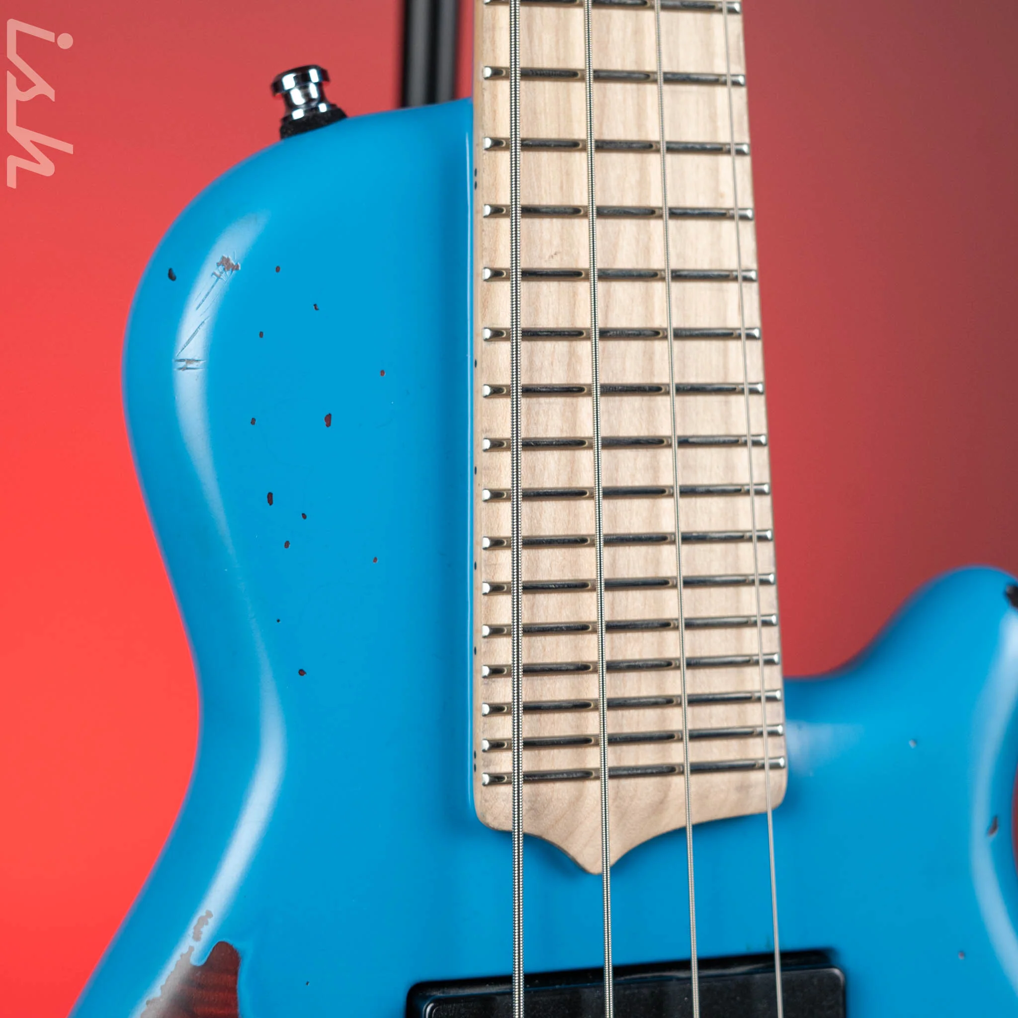 Mayones Cali 4 Bass Guitar Daphne Blue Relic - Image 3