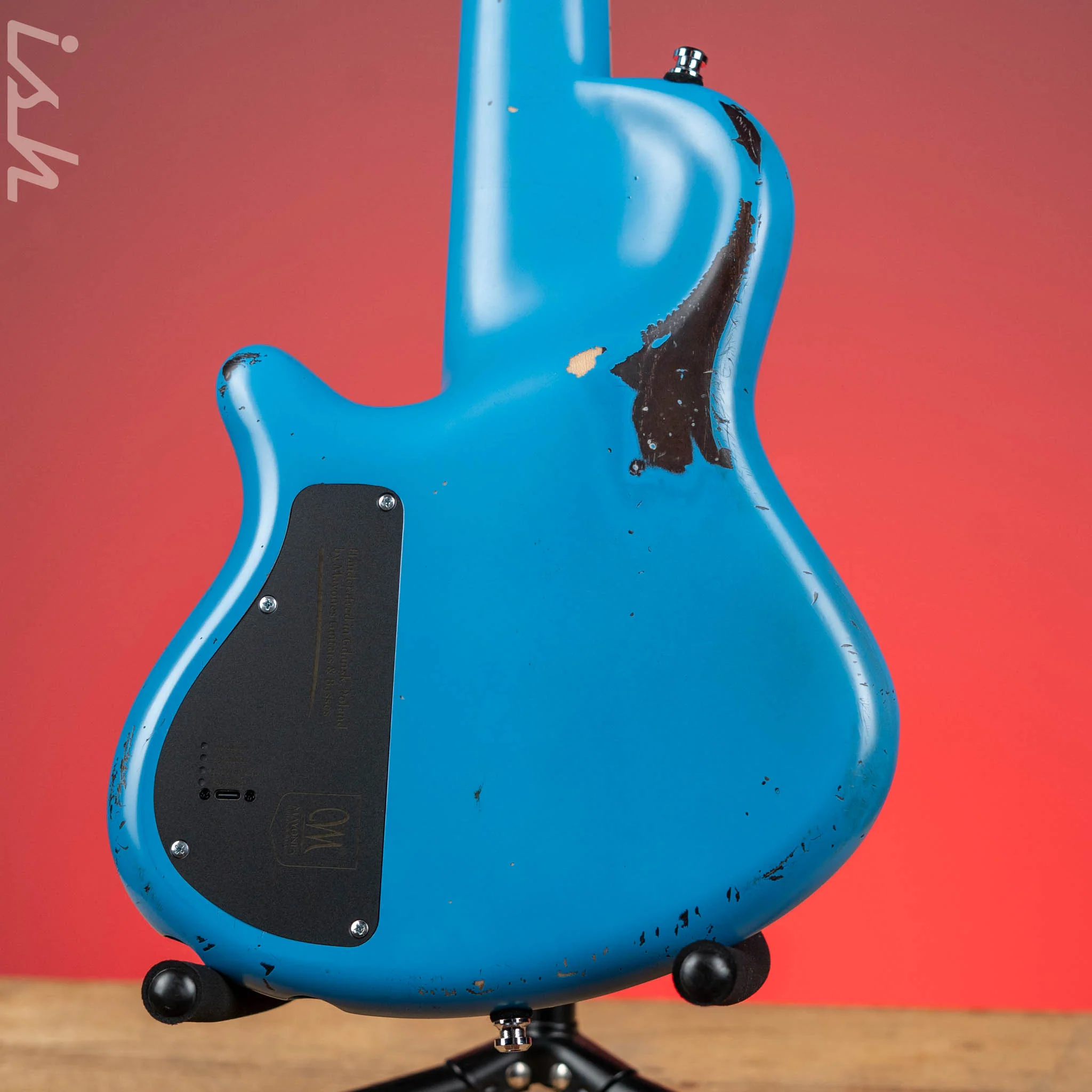 Mayones Cali 4 Bass Guitar Daphne Blue Relic - Image 8