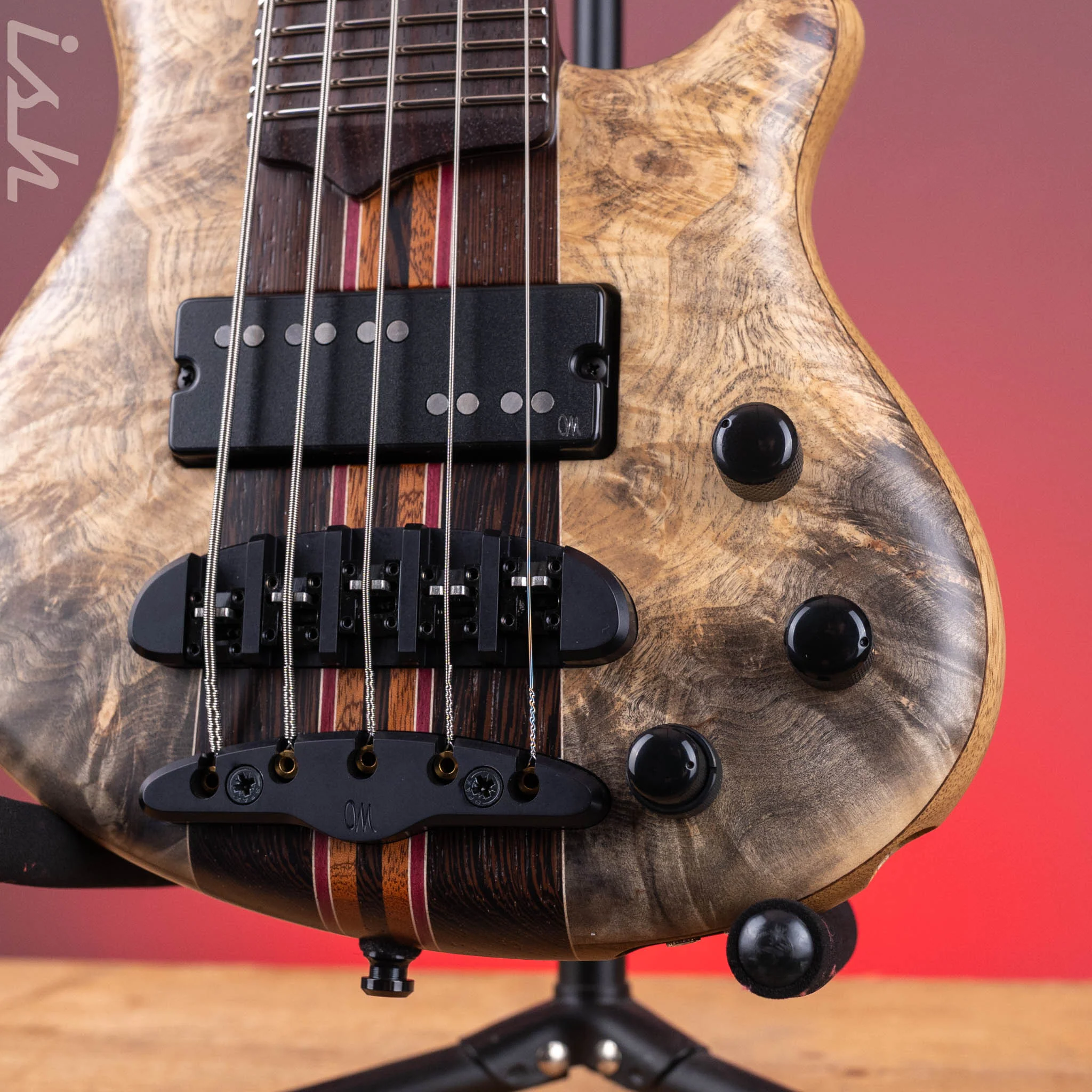 Mayones Cali 5 Mini Bass Buckeye Burl - Image 5