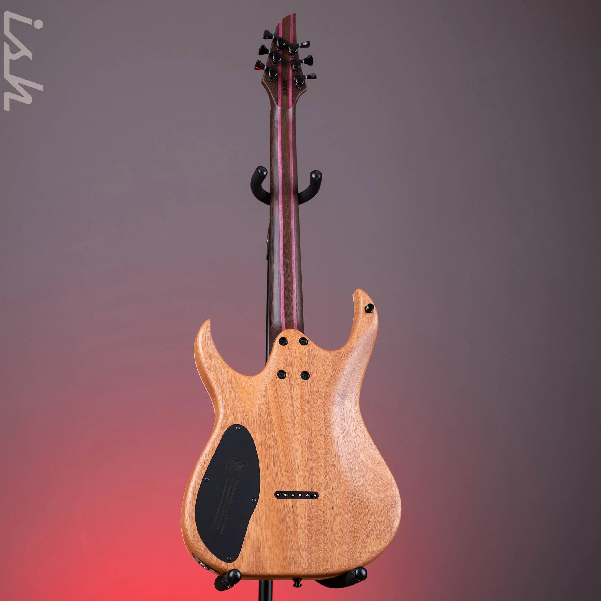 Mayones Duvell Elite 6 Electric Guitar Trans Graphite Gloss Curly Poplar - Image 6