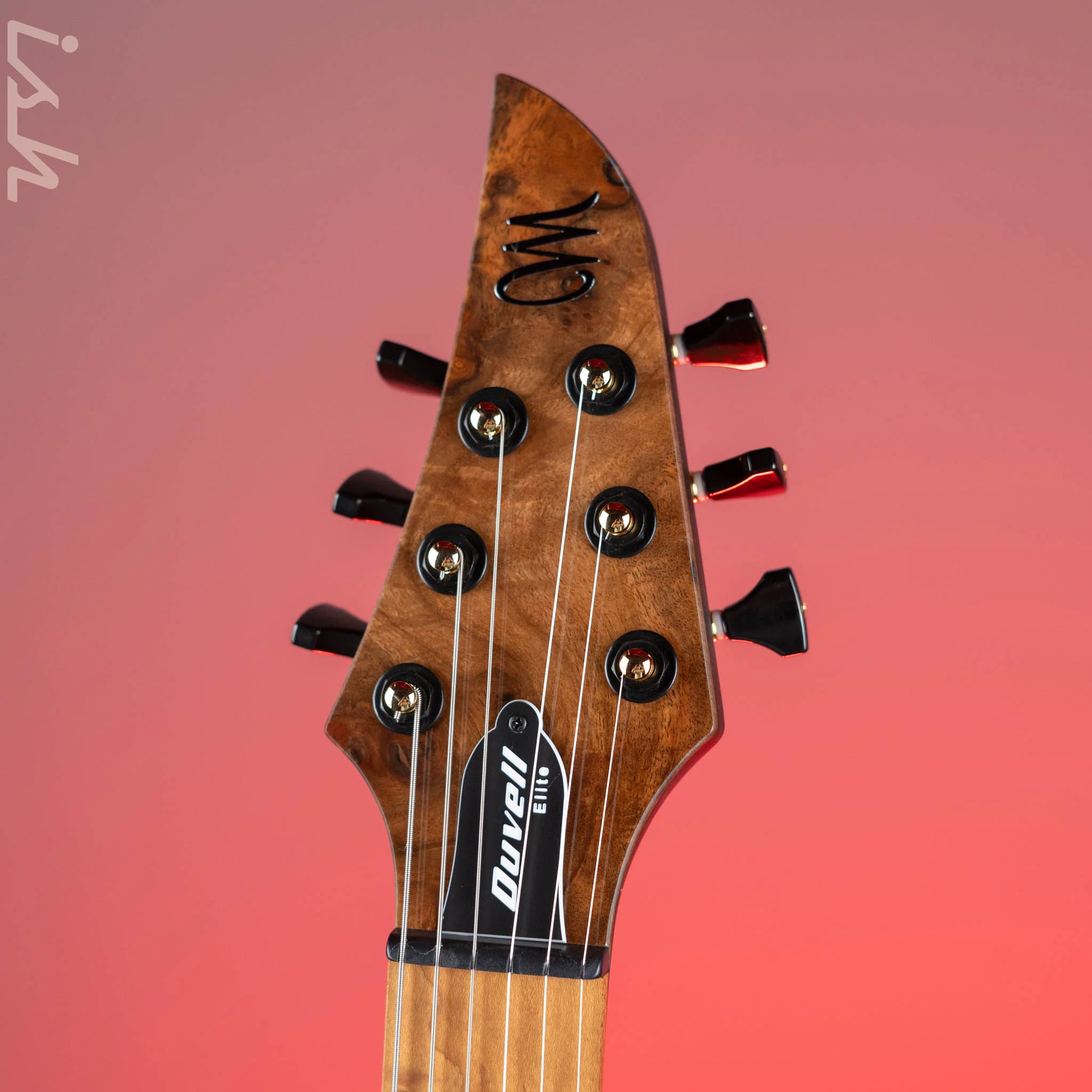 Mayones Duvell Elite 6 Master Grade Curly Walnut Natural NAMM 2024 - Image 5