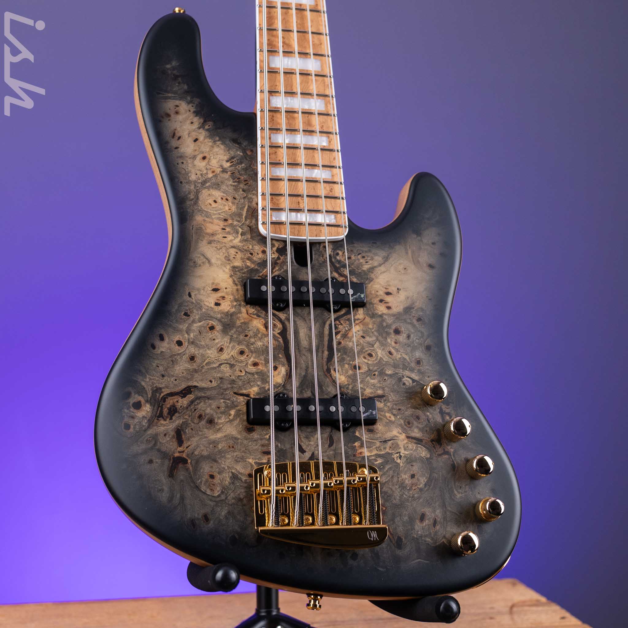 Mayones Jabba Custom 5 Trans Custom Color Satin Thin Black Burst