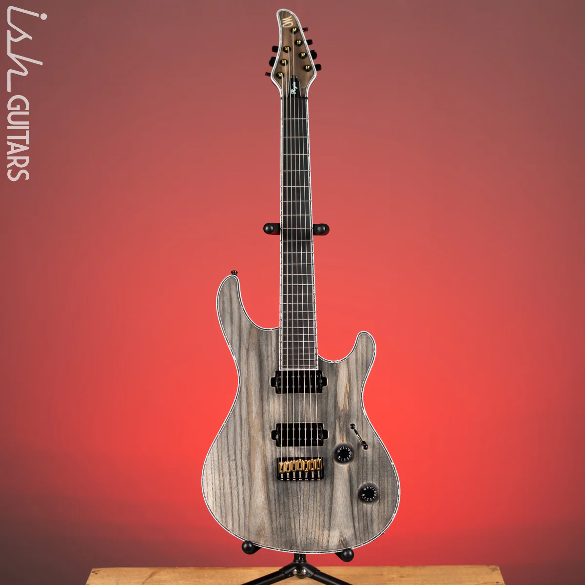 Mayones Regius Gothic 7 7-String Electric Guitar Antique Black Matt - Image 2