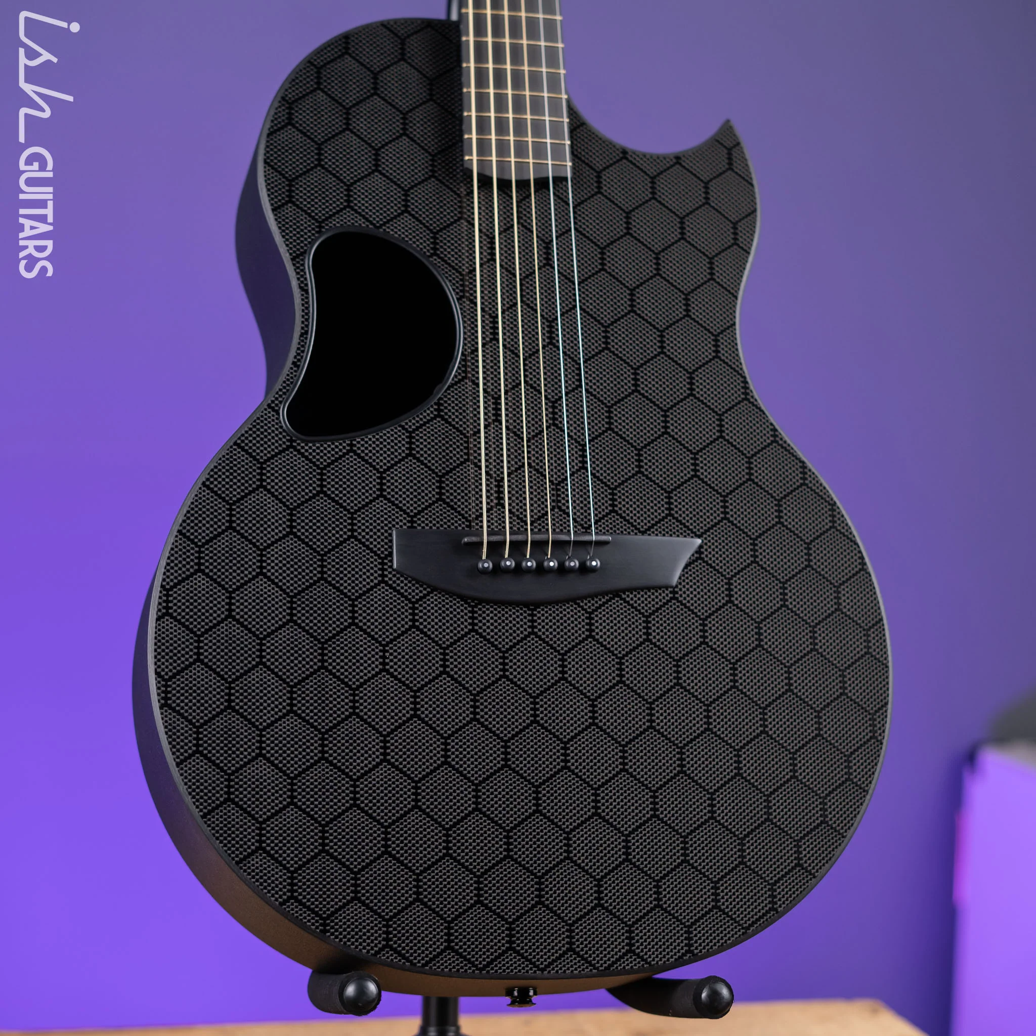 McPherson Sable Honeycomb Carbon Acoustic-Electric Guitar Black Hardware