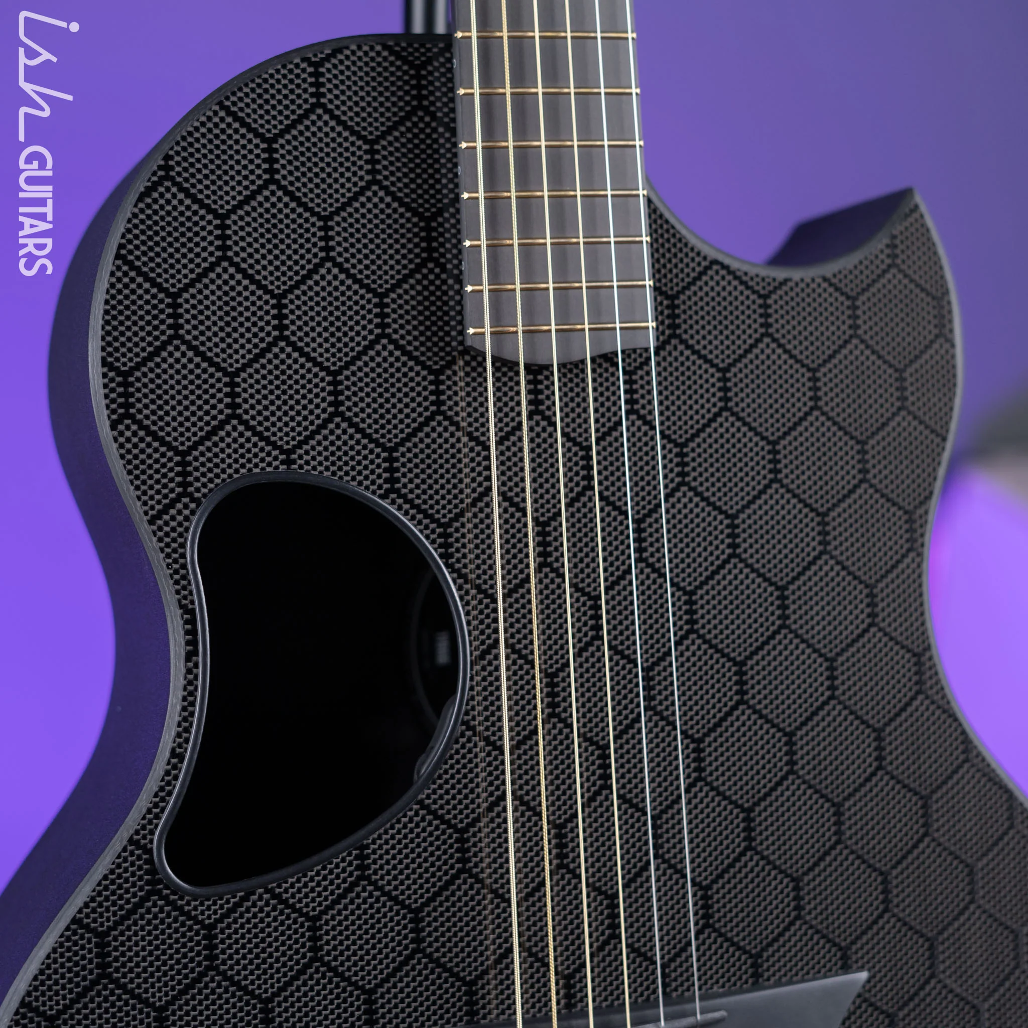 McPherson Sable Honeycomb Carbon Acoustic-Electric Guitar Gold Hardware - Image 3