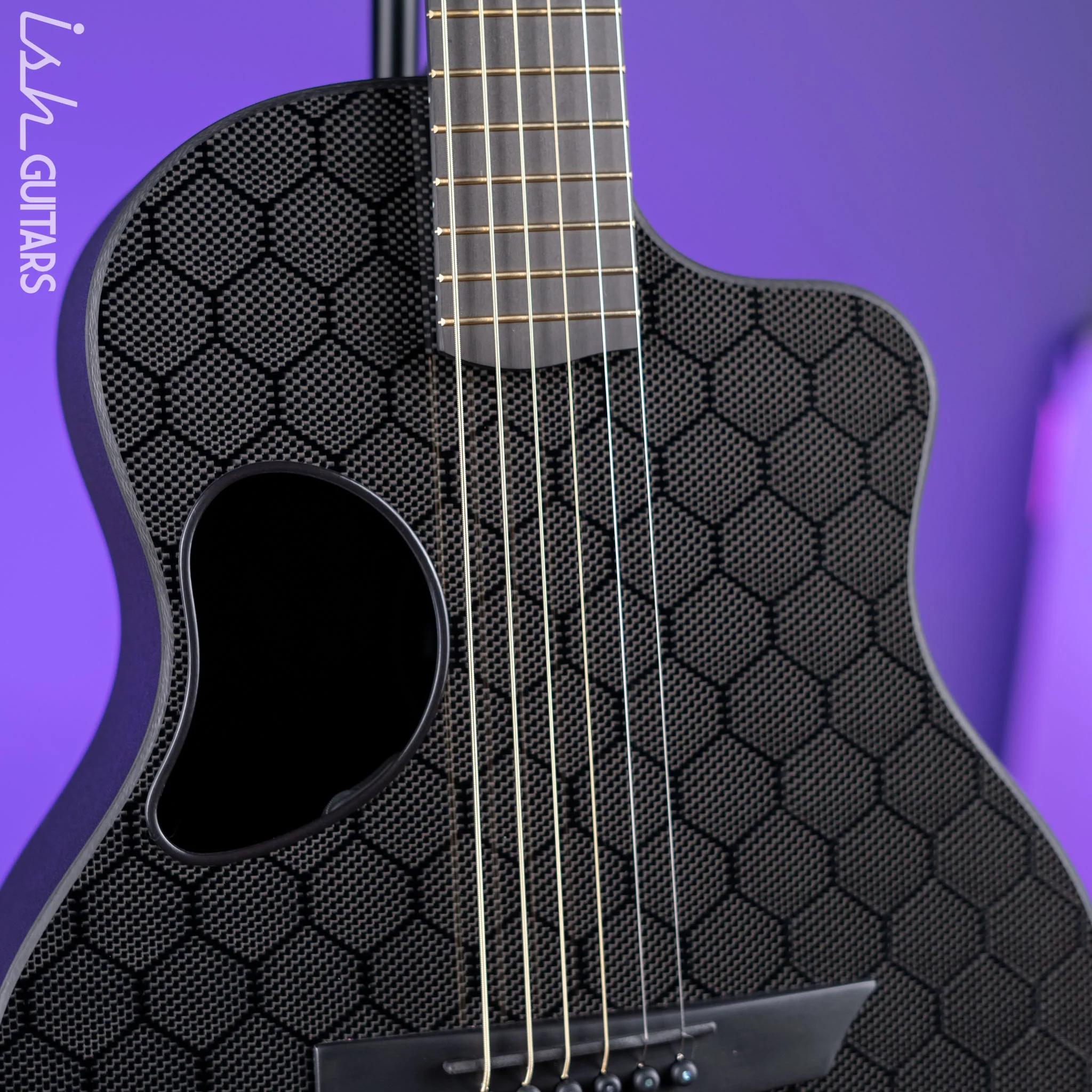 McPherson Touring Carbon Fiber Acoustic-Electric Guitar Honeycomb Top Gold Hardware - Image 3