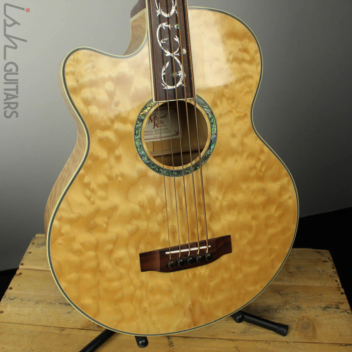 Michael Kelly Dragonfly 4 Left Hand Acoustic Bass Natural MKDF5FLLHN