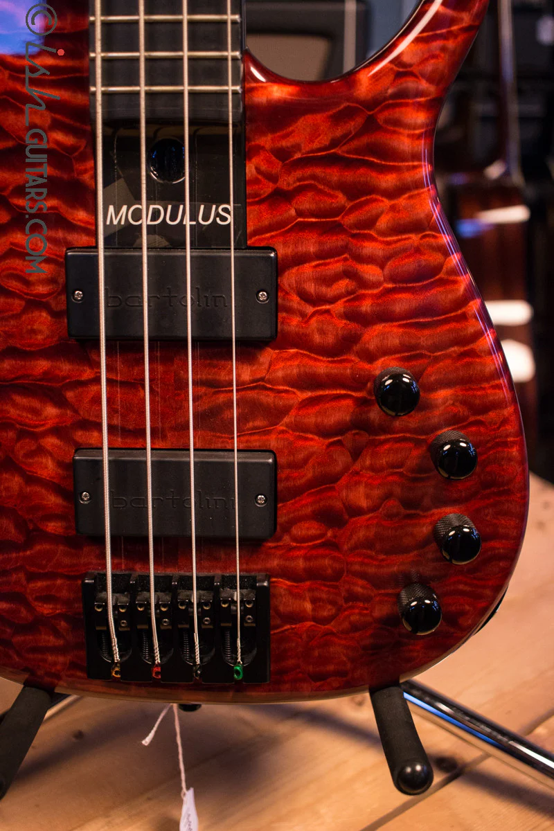Modulus Quantum 4 String Quilted Maple Top Amazing Condition - Image 4