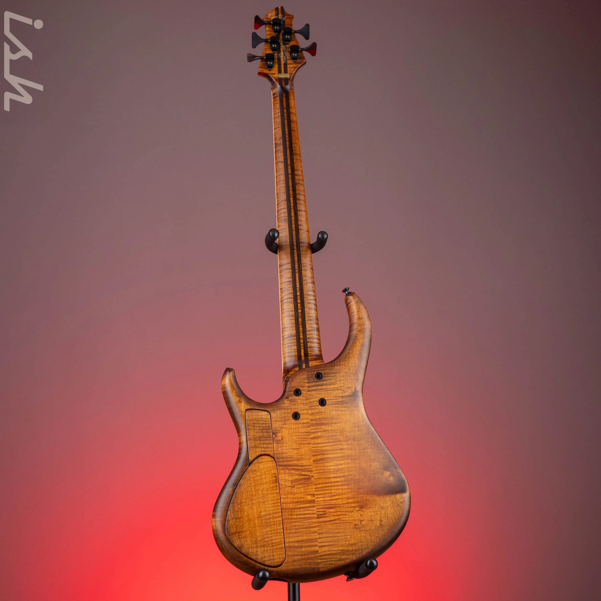 2023 MTD 535-24 5-String Bass NAMM Brown Walnut on Flamed Sycamore - Image 7